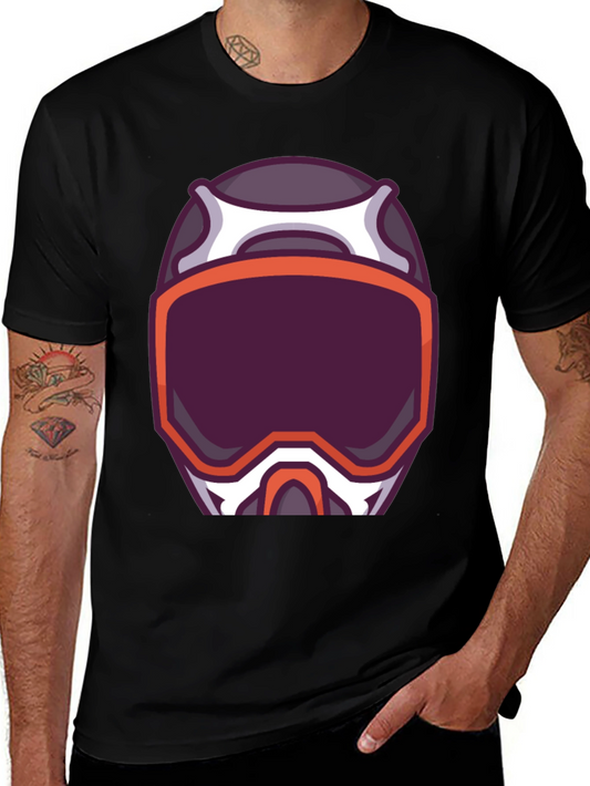 Helmet Graphic Tee - Bold Design Comfortable Fit