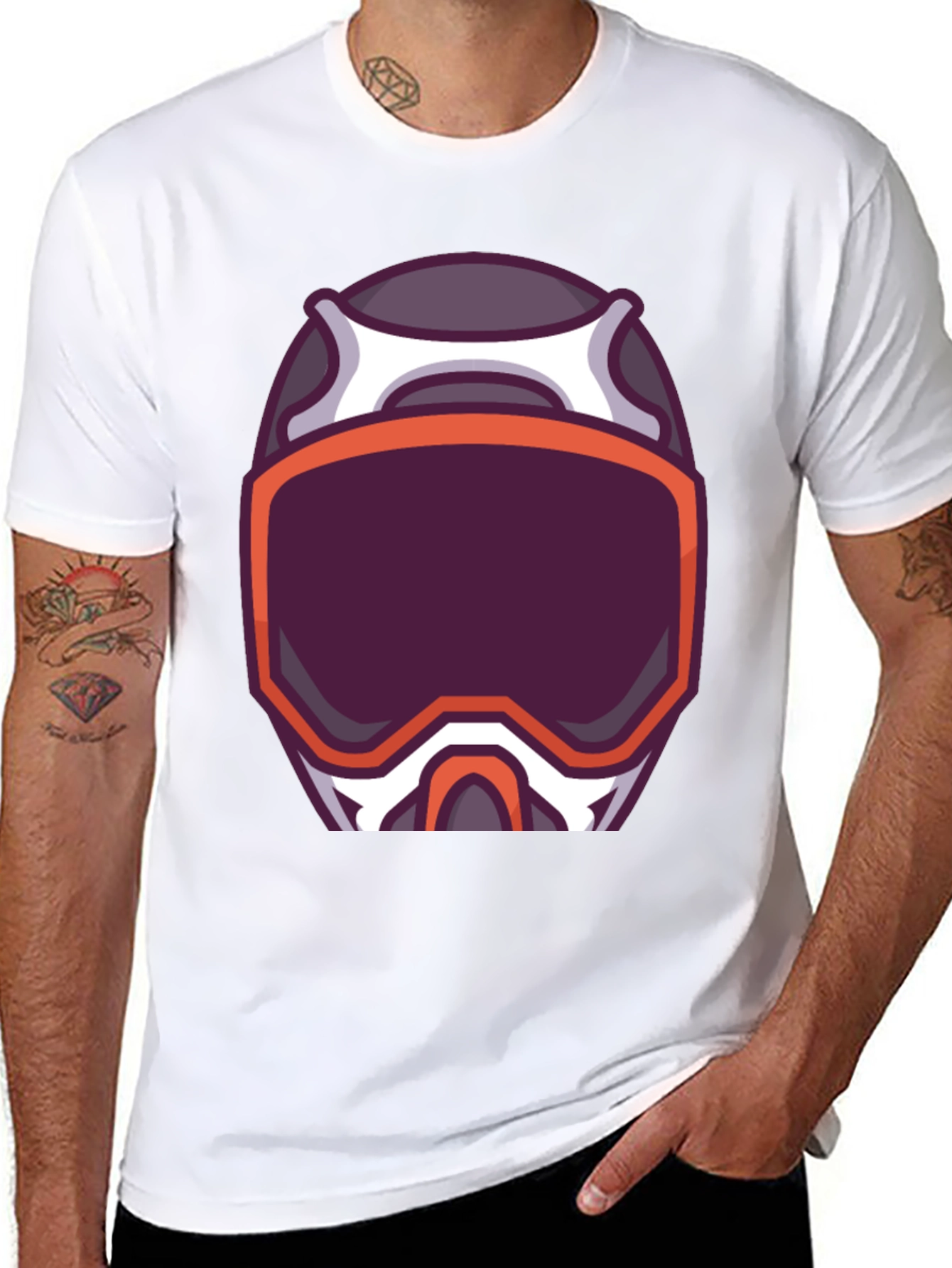 Helmet Graphic Tee - Bold Design Comfortable Fit