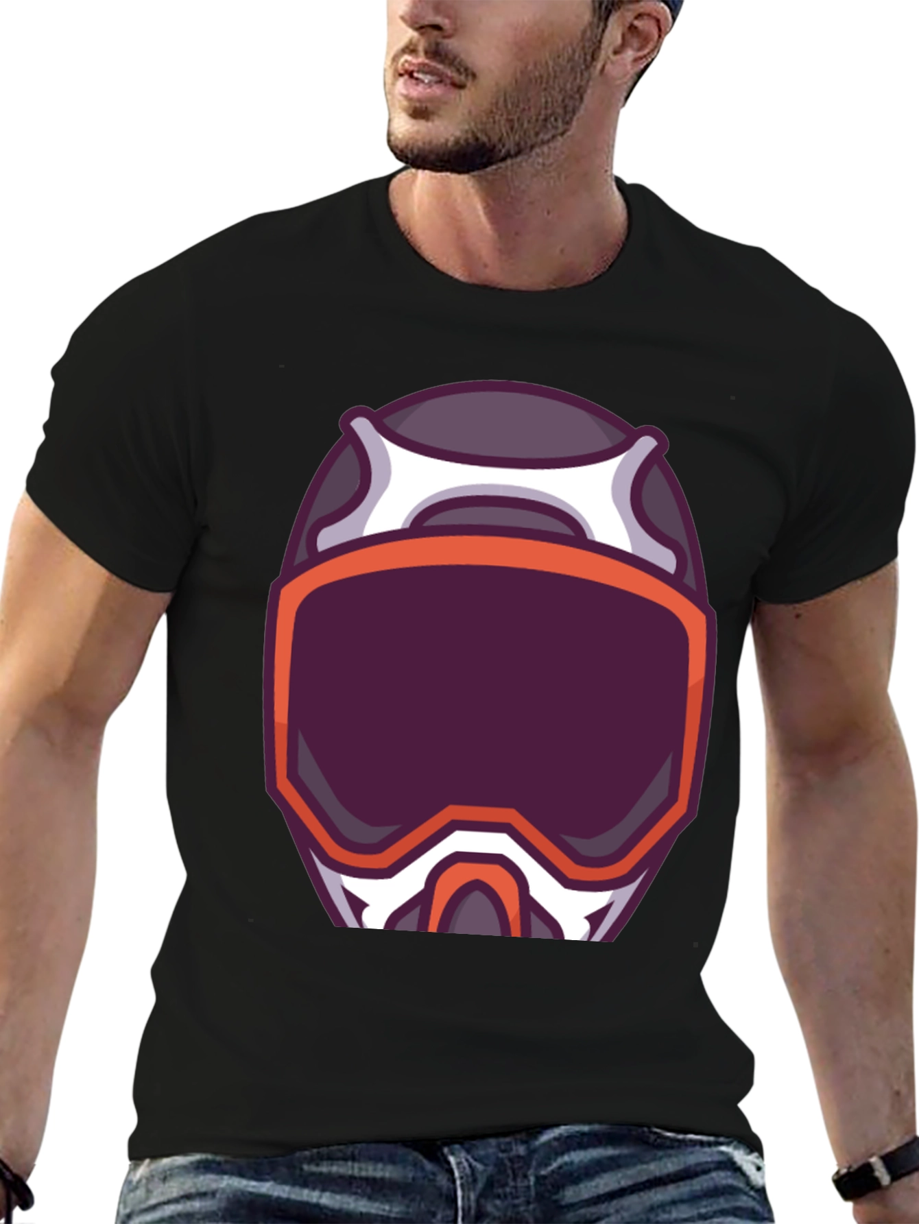 Helmet Graphic Tee - Bold Design Comfortable Fit