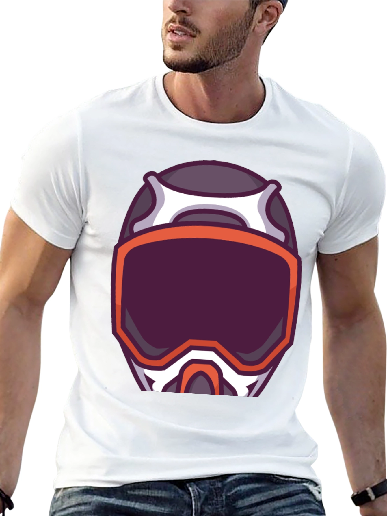 Helmet Graphic Tee - Bold Design Comfortable Fit