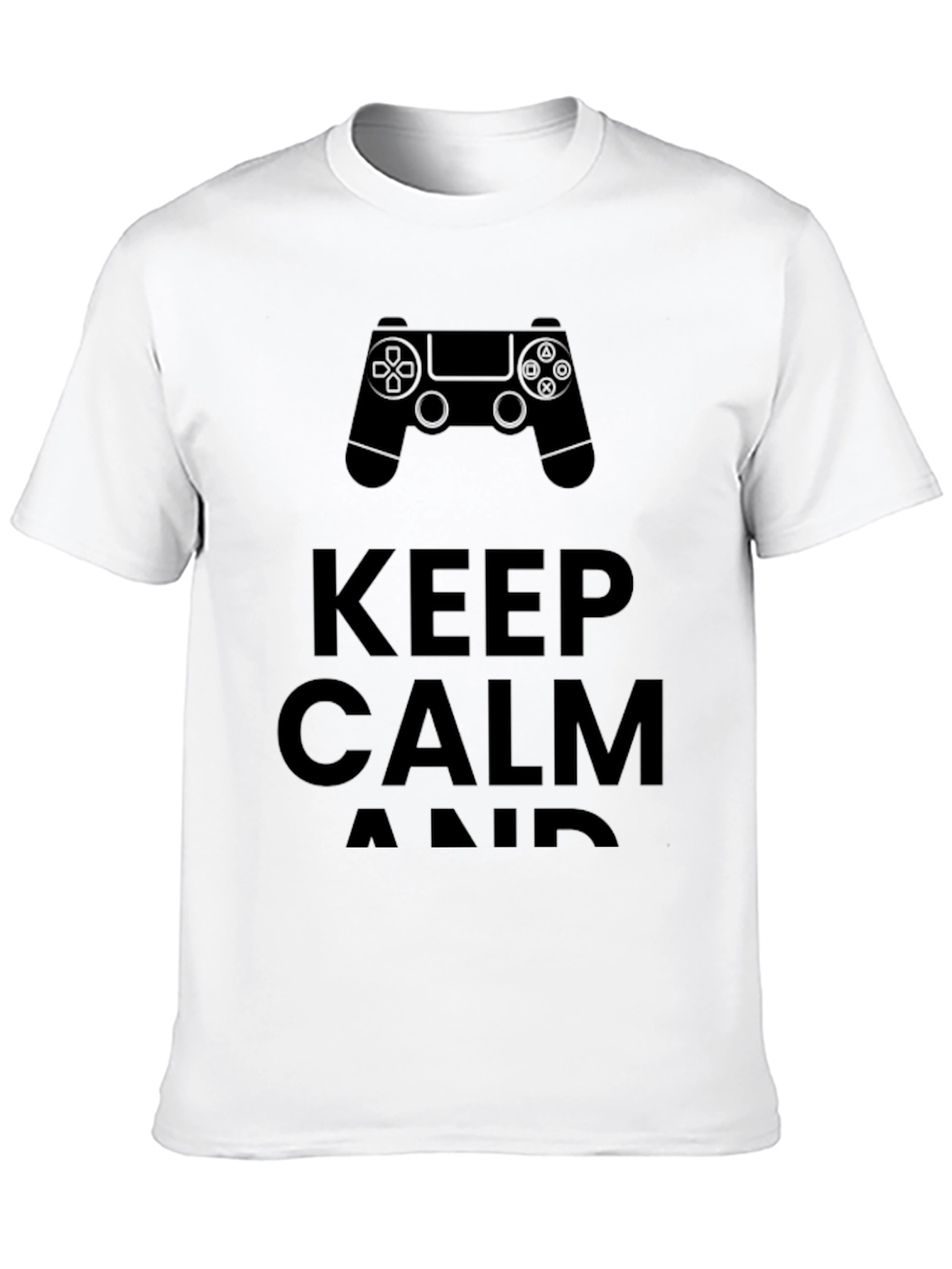Keep Calm and Game On Black T-Shirt