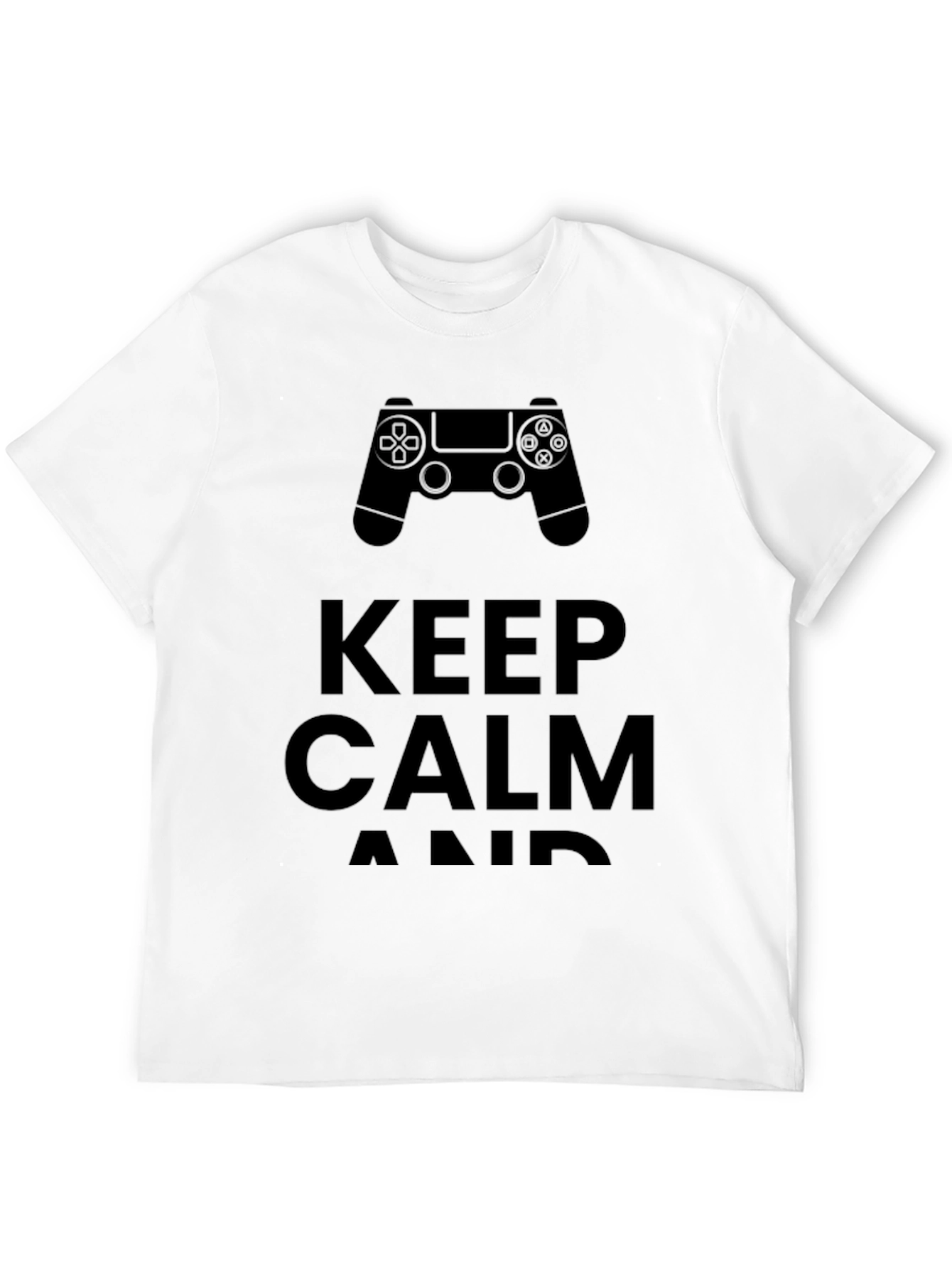 Keep Calm and Game On Black T-Shirt