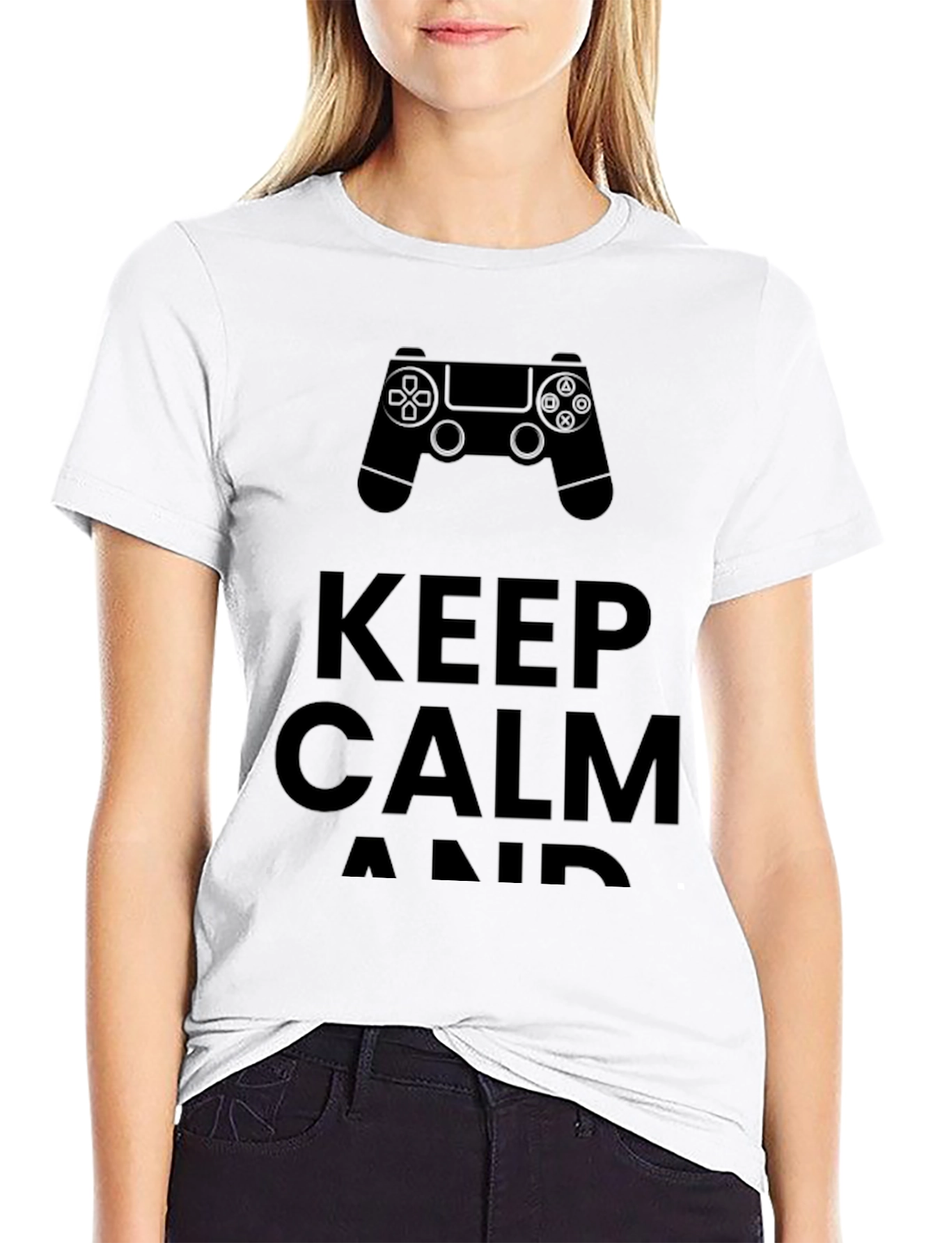 Keep Calm and Game On Black T-Shirt