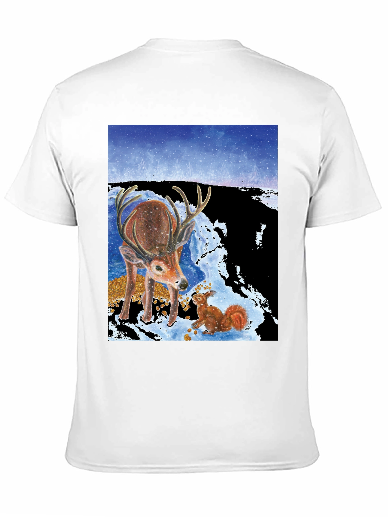 Winter Deer & Squirrel Graphic Tee