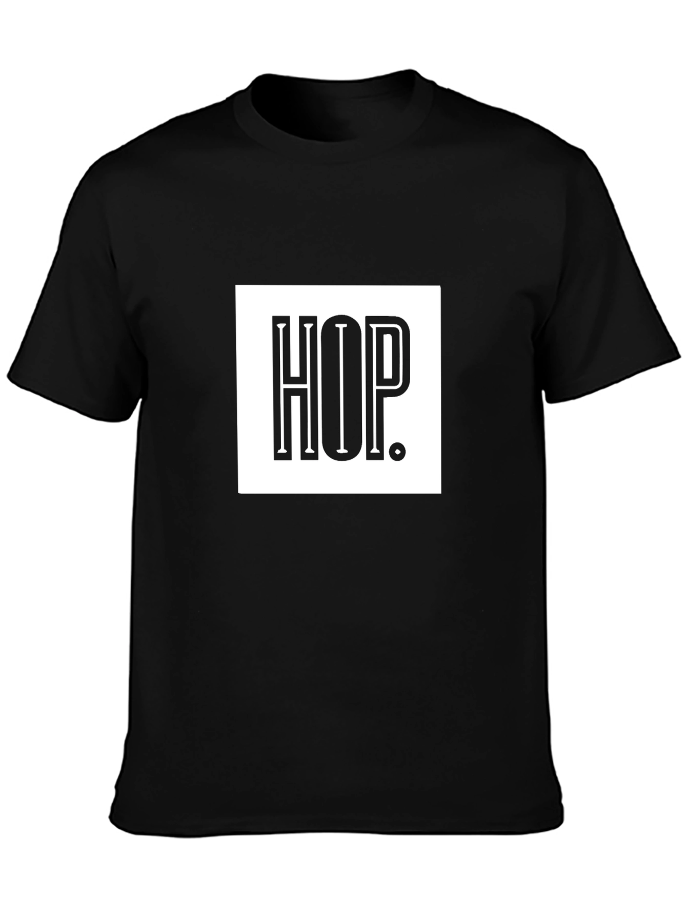 Black HOP Graphic Tee - Casual Style