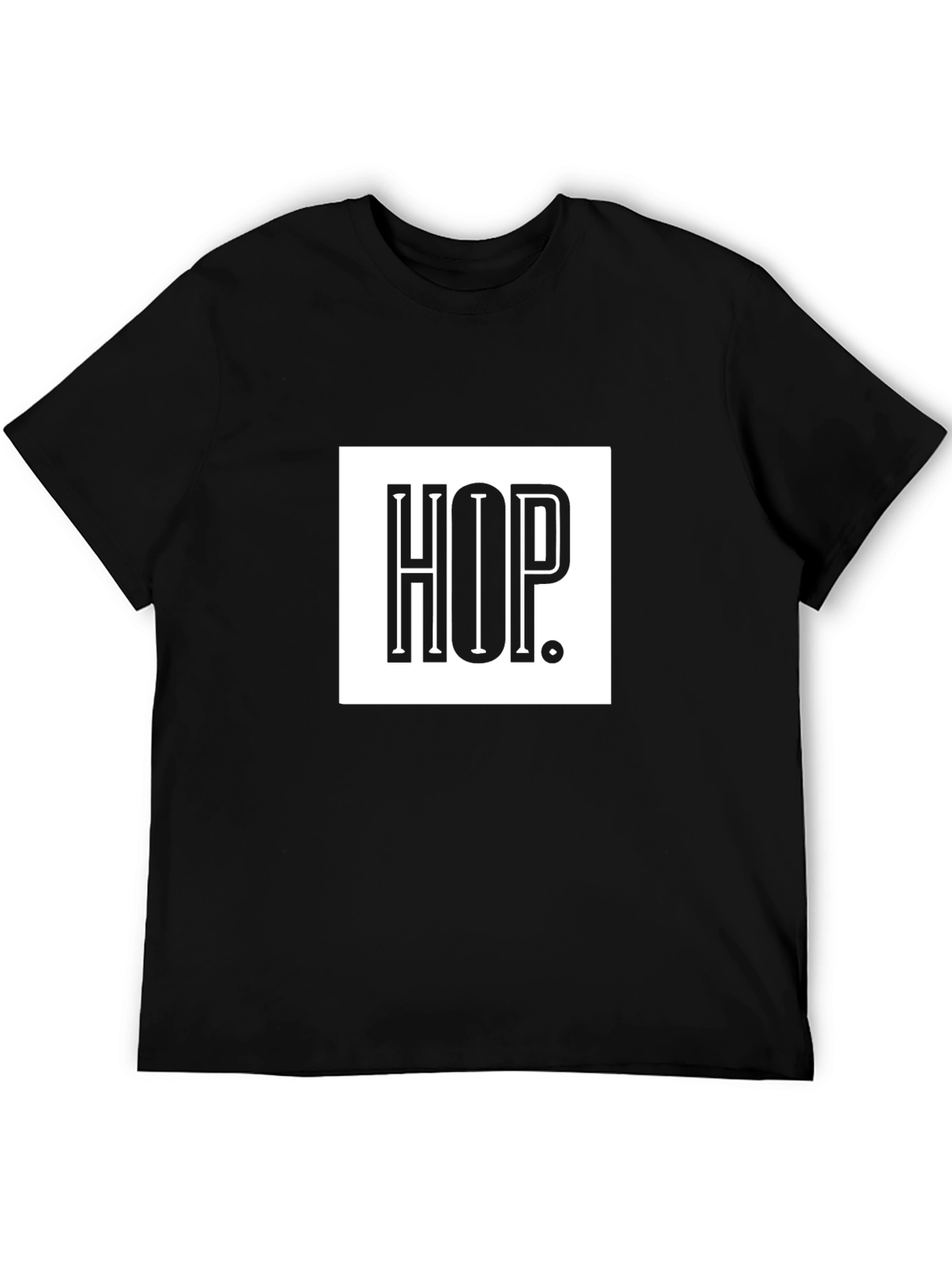 Black HOP Graphic Tee - Casual Style