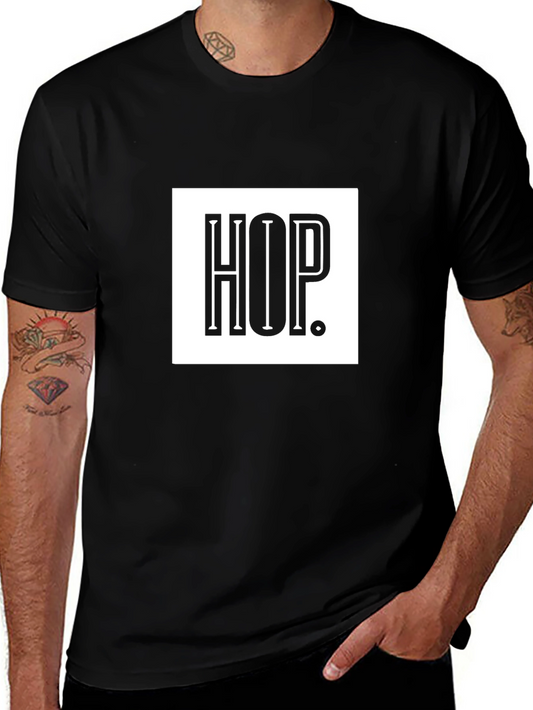 Black HOP Graphic Tee - Casual Style