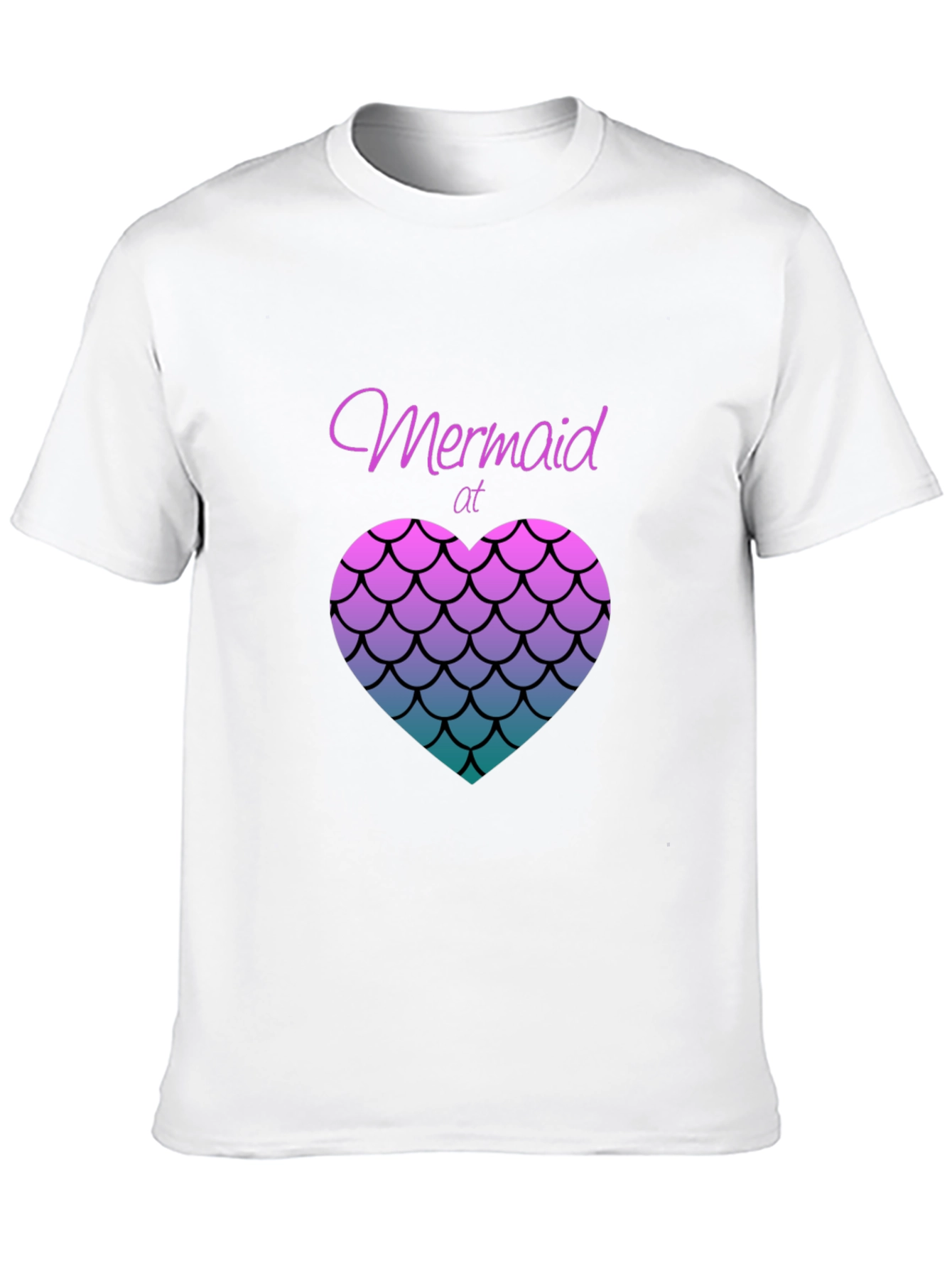 Mermaid at Heart Graphic Tee - Black Casual T-Shirt