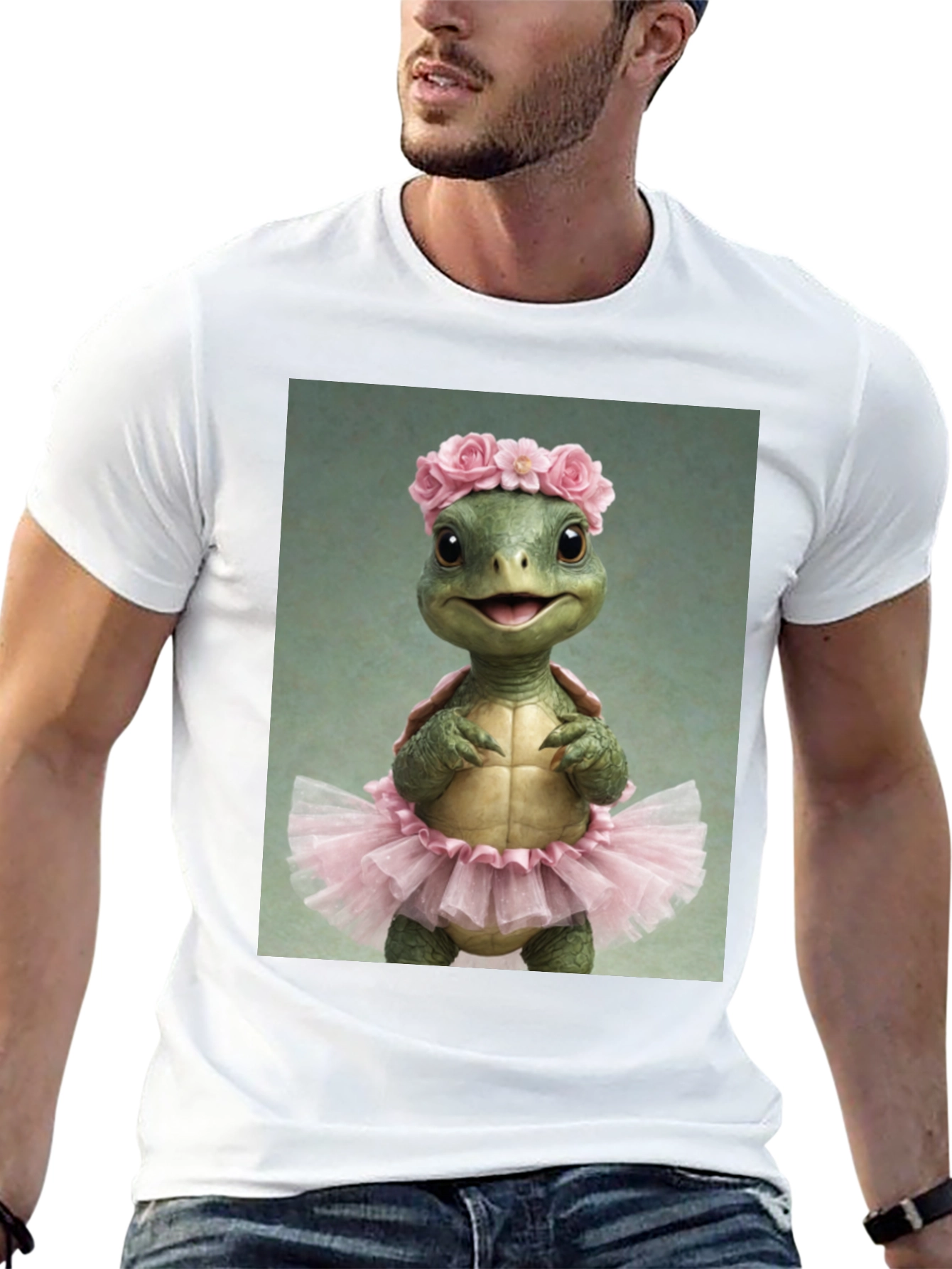 Turtle Ballerina Black T-Shirt