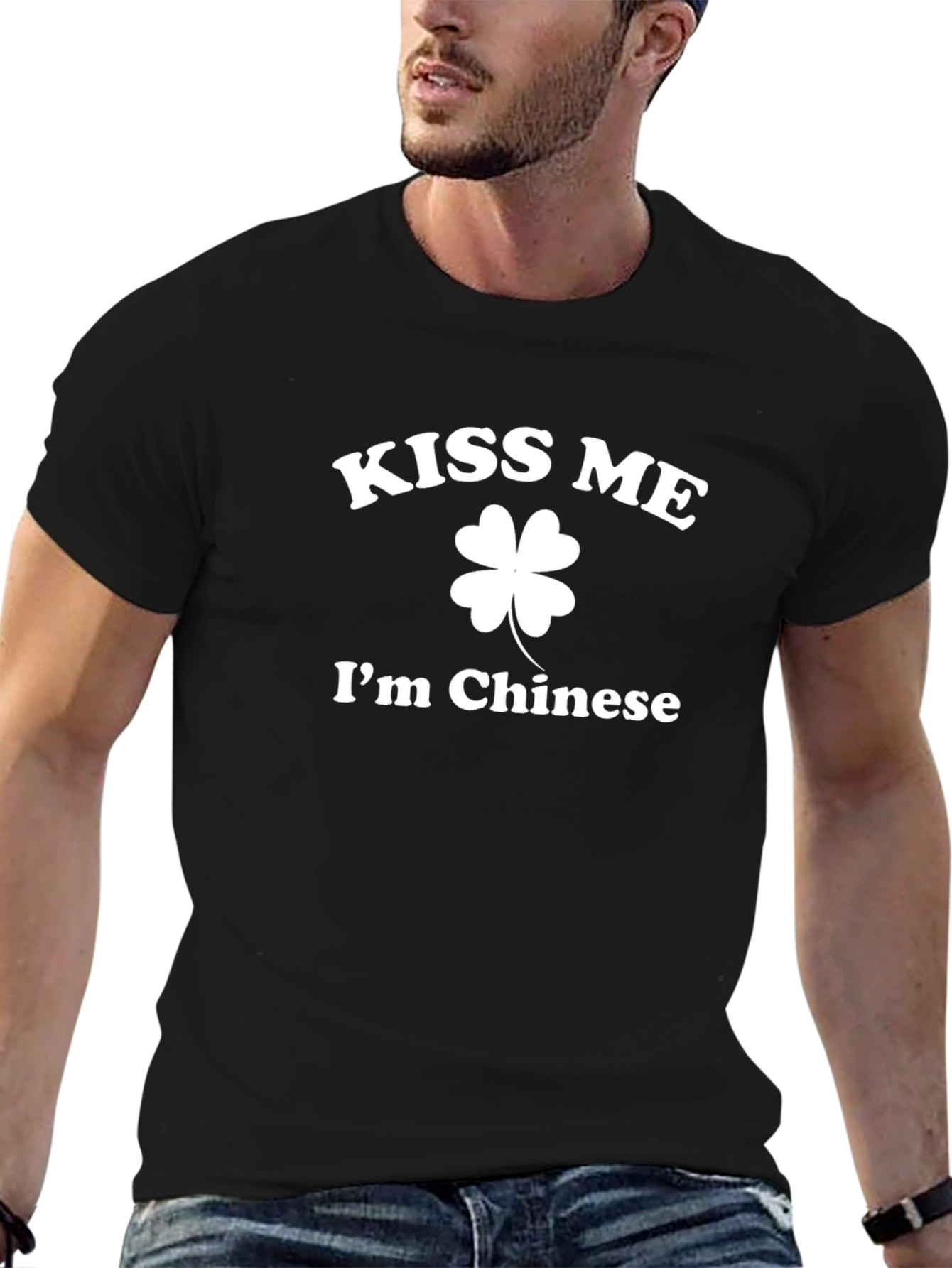 Kiss Me Im Chinese T-Shirt - Lucky Clover Tee