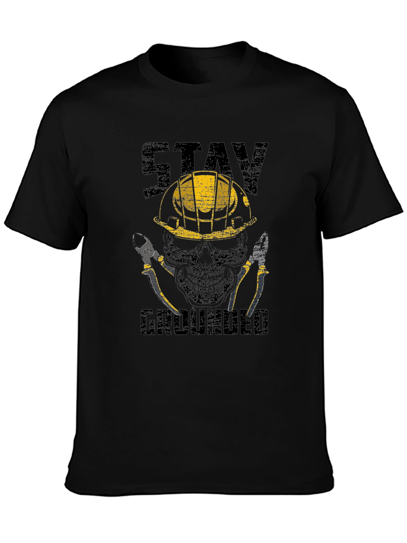 Stay Grounded Electrician Skull T-Shirt