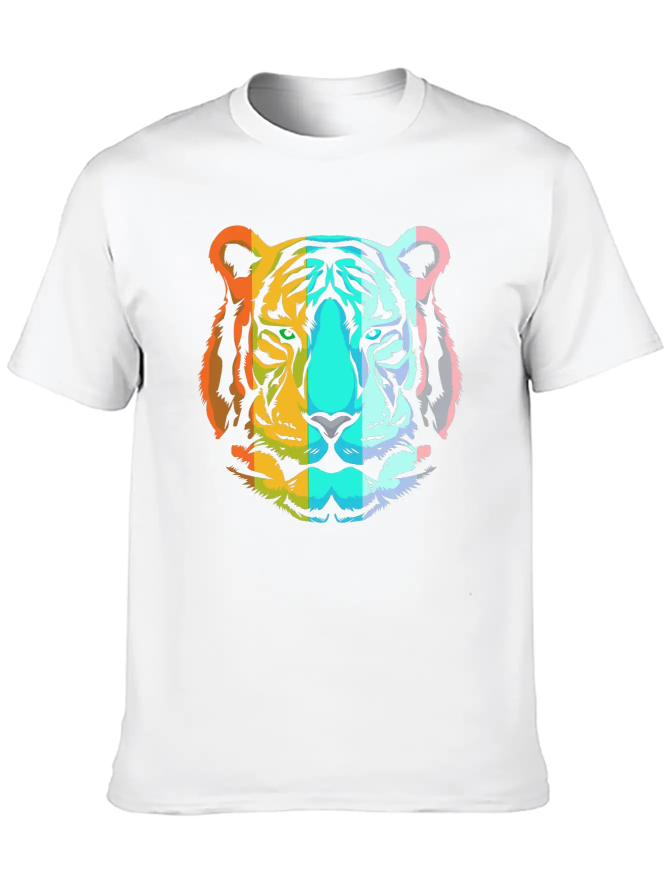 Wild Animal White Tiger Retro Tiger Head Unisex Casual T-Shirt – Clean Design For Daily Comfort