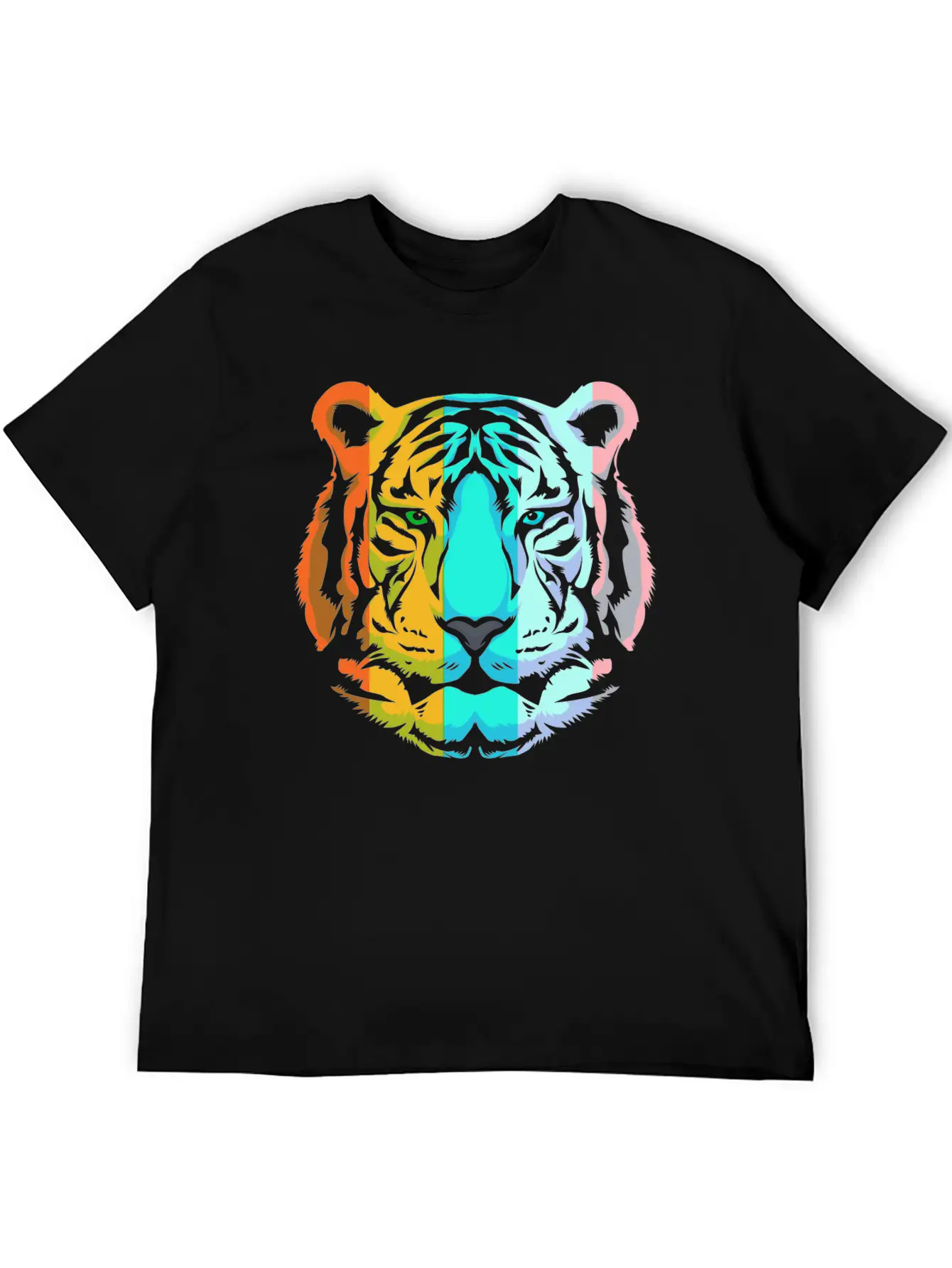 Wild Animal White Tiger Retro Tiger Head Unisex Casual T-Shirt – Clean Design For Daily Comfort