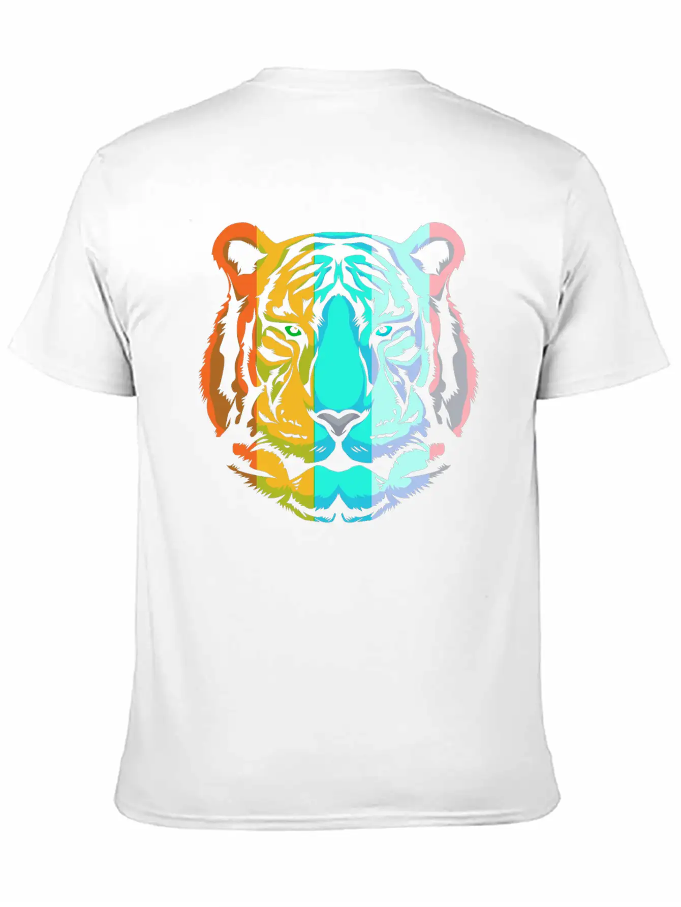 Wild Animal White Tiger Retro Tiger Head Unisex Casual T-Shirt – Clean Design For Daily Comfort