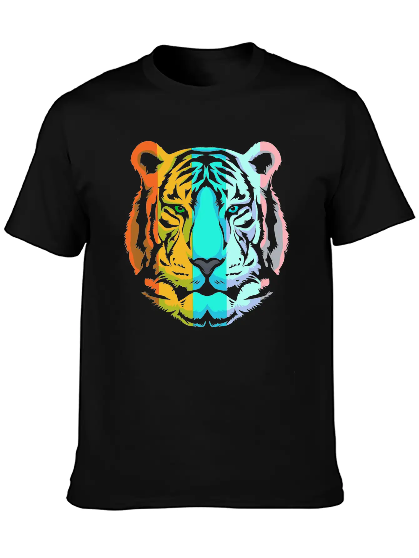 Wild Animal White Tiger Retro Tiger Head Unisex Casual T-Shirt – Clean Design For Daily Comfort