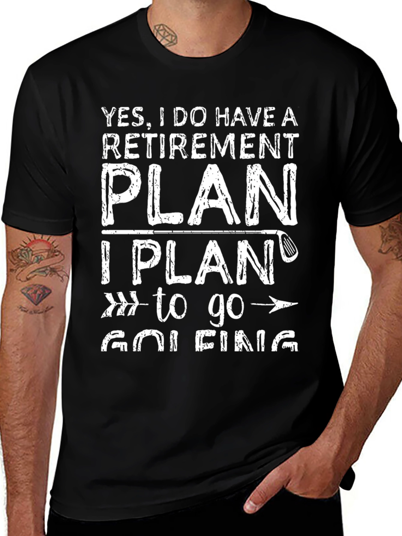 Retirement Plan Golfing T-Shirt
