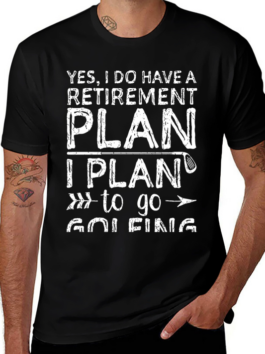 Retirement Plan Golfing T-Shirt