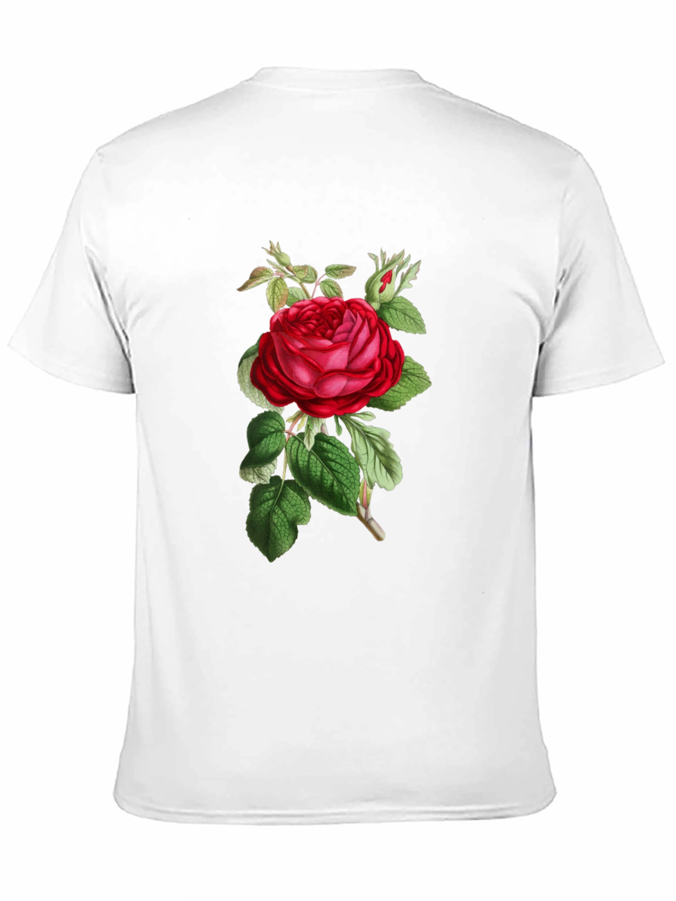 Floral Rose Graphic Black T-Shirt