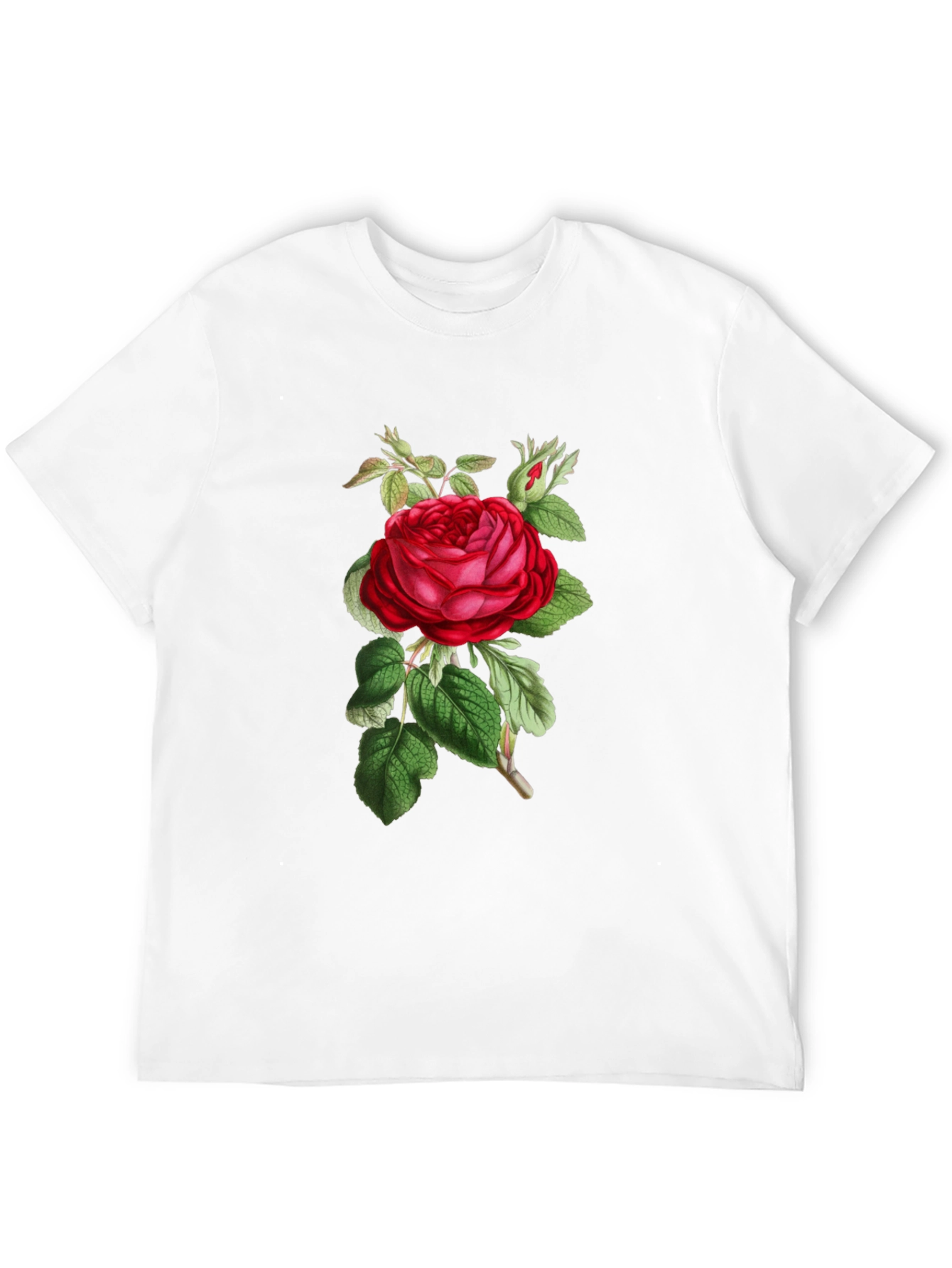 Floral Rose Graphic Black T-Shirt