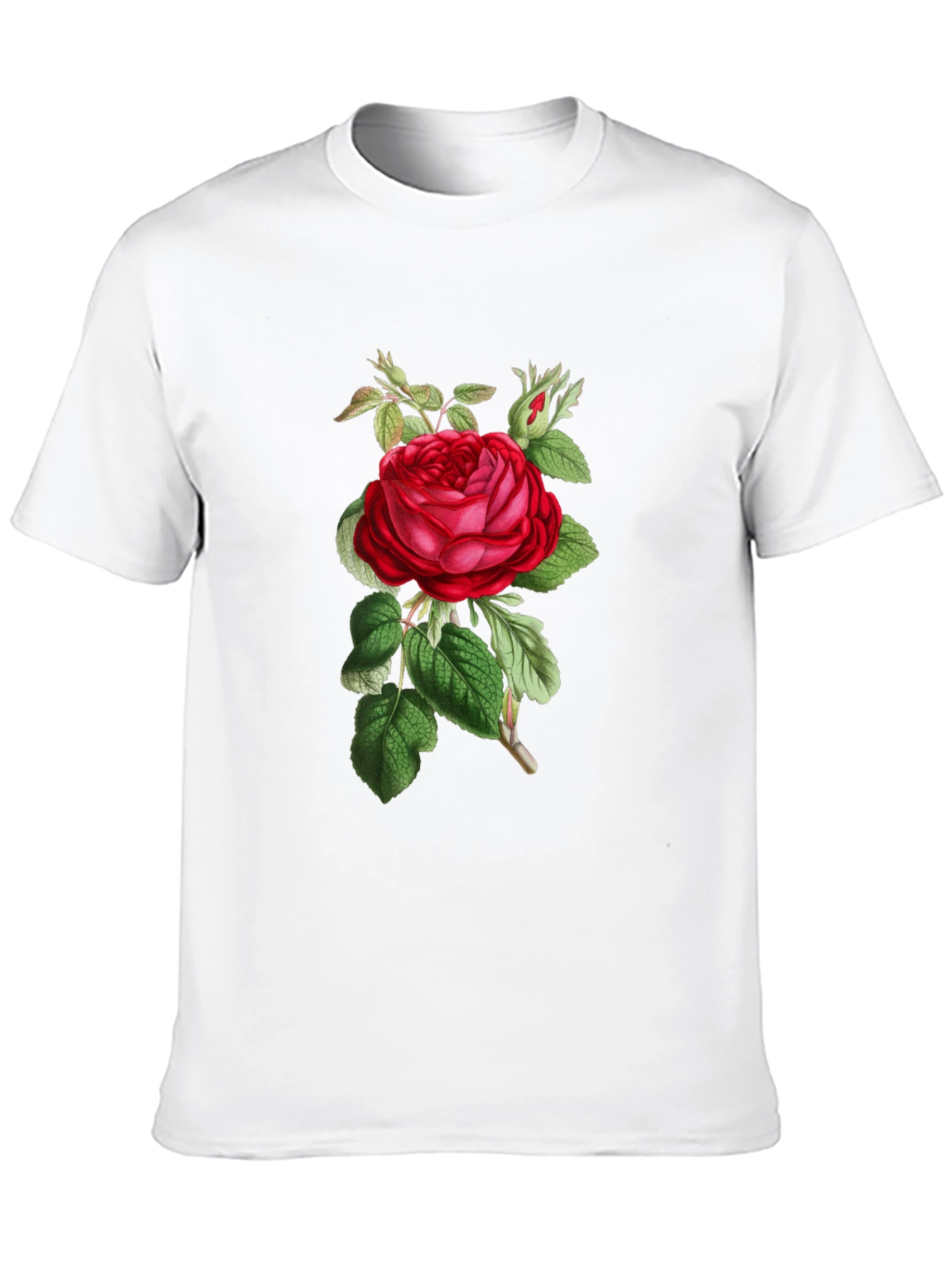 Floral Rose Graphic Black T-Shirt