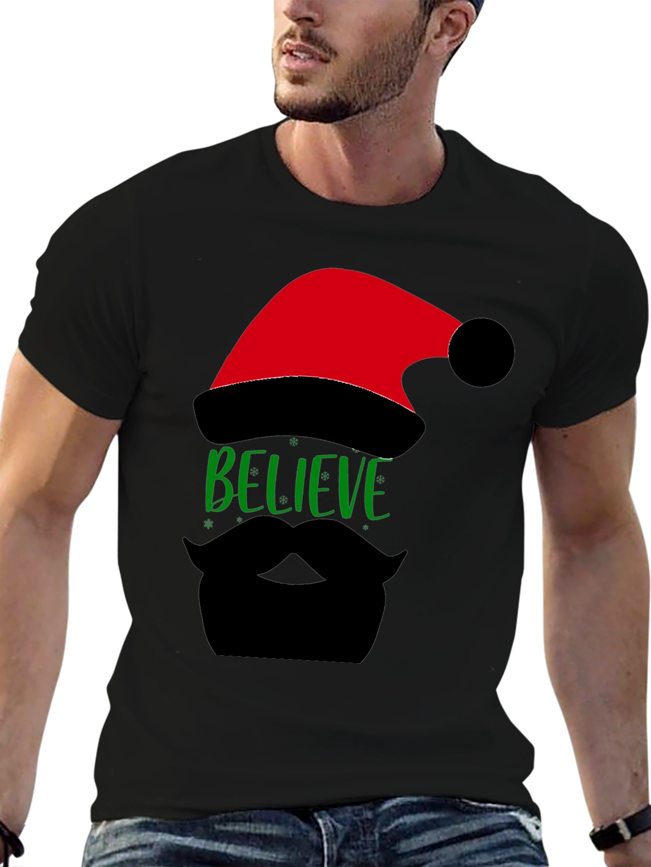 Believe Santa Beard T-Shirt