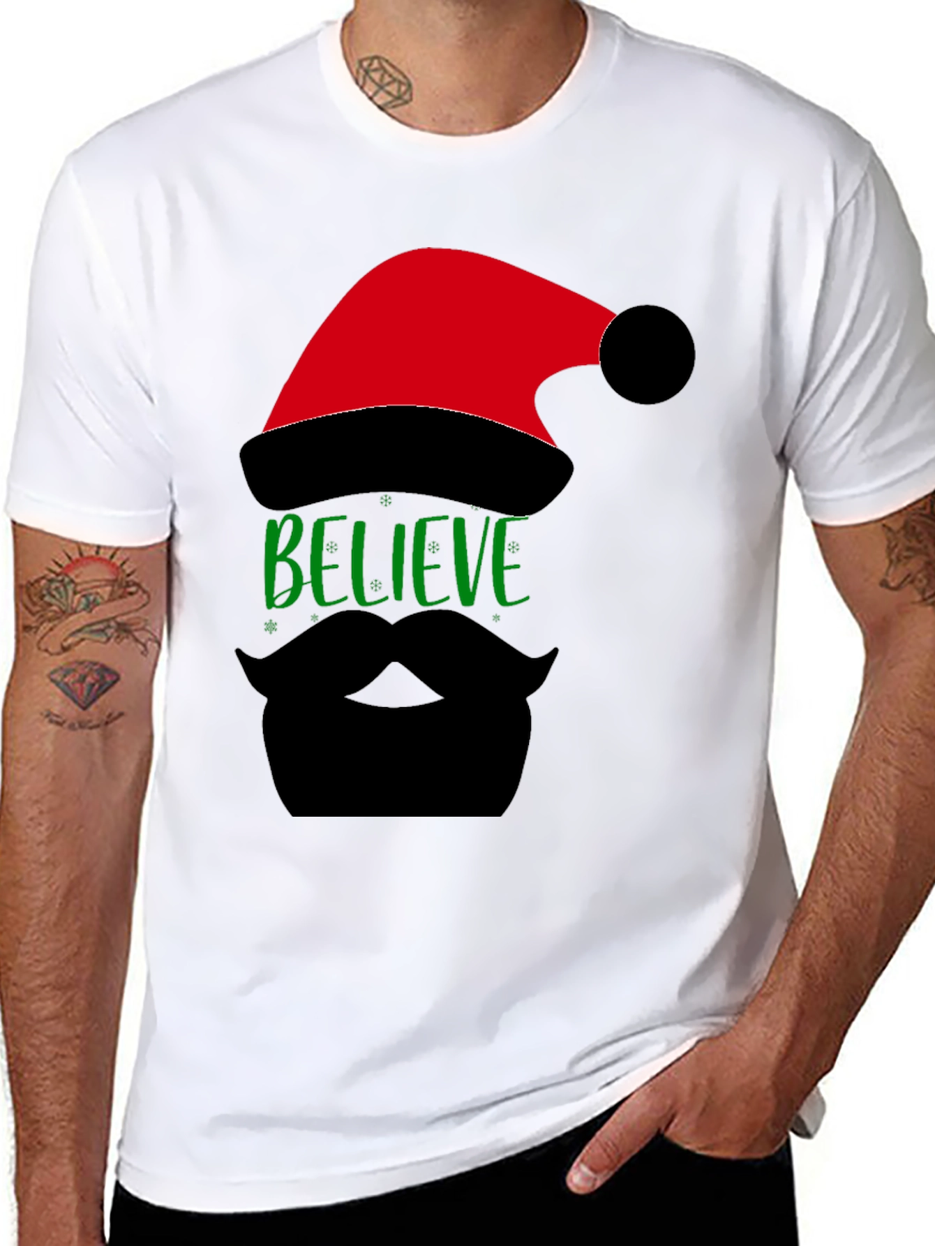 Believe Santa Beard T-Shirt