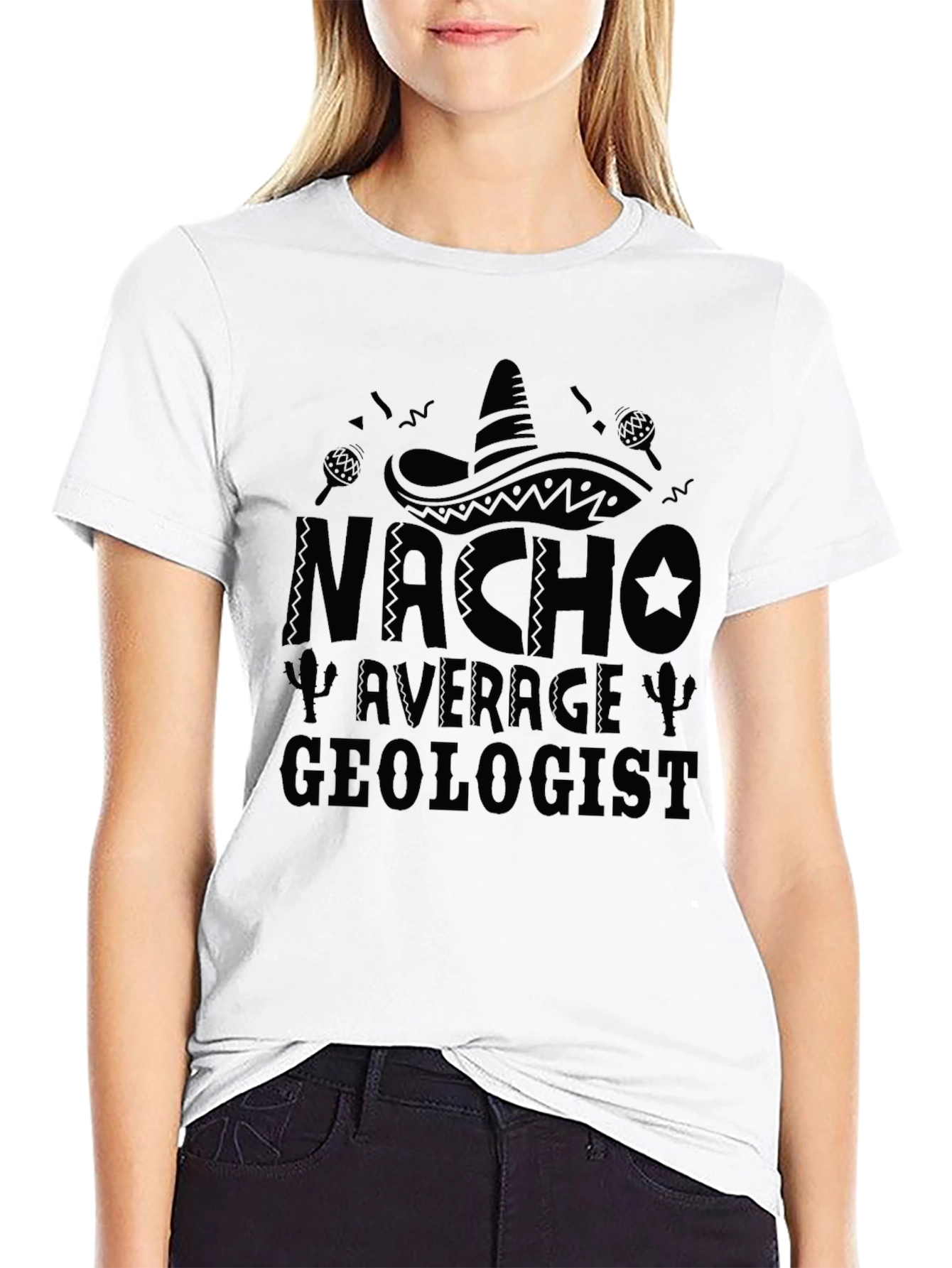 Nacho Average Geologist Black Graphic T-Shirt