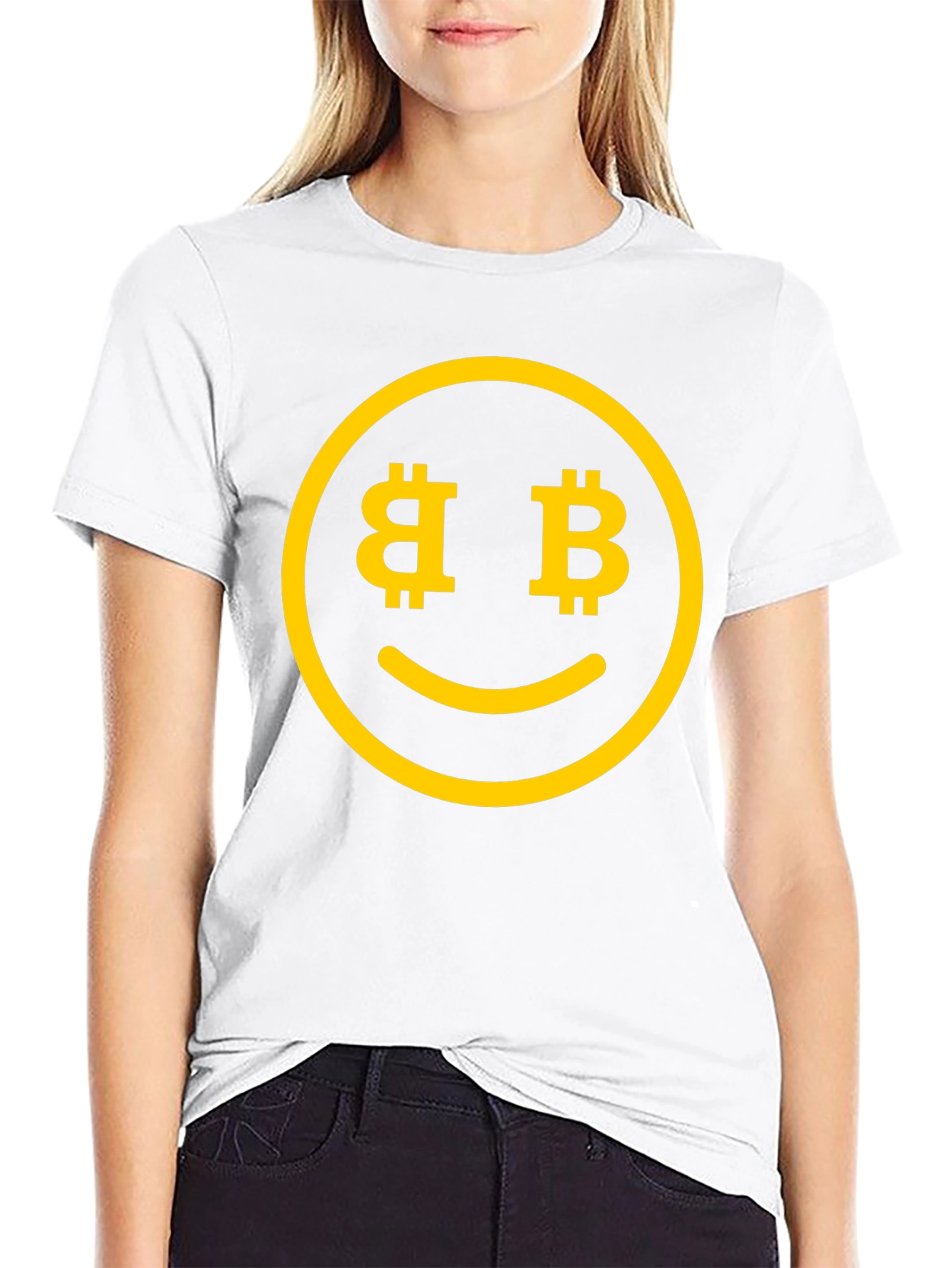 Bitcoin Smiley Face T-Shirt - Crypto Currency Tee