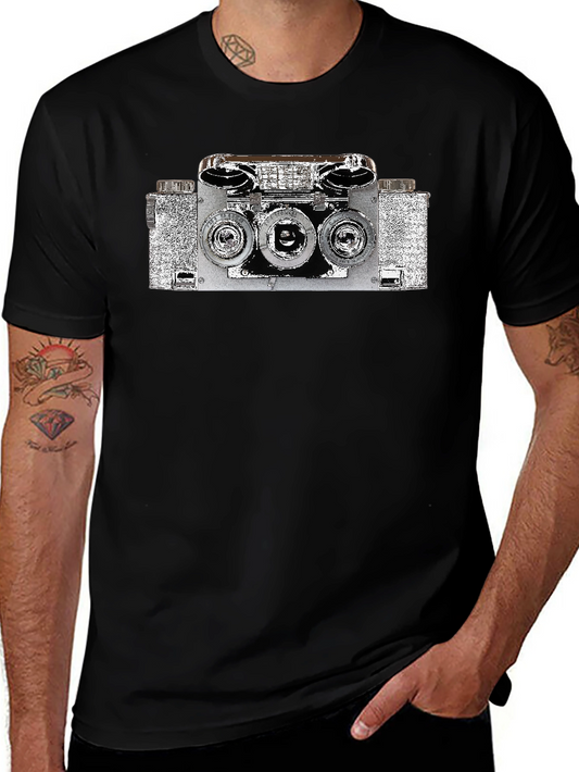 Vintage Camera Graphic Tee - Retro Style