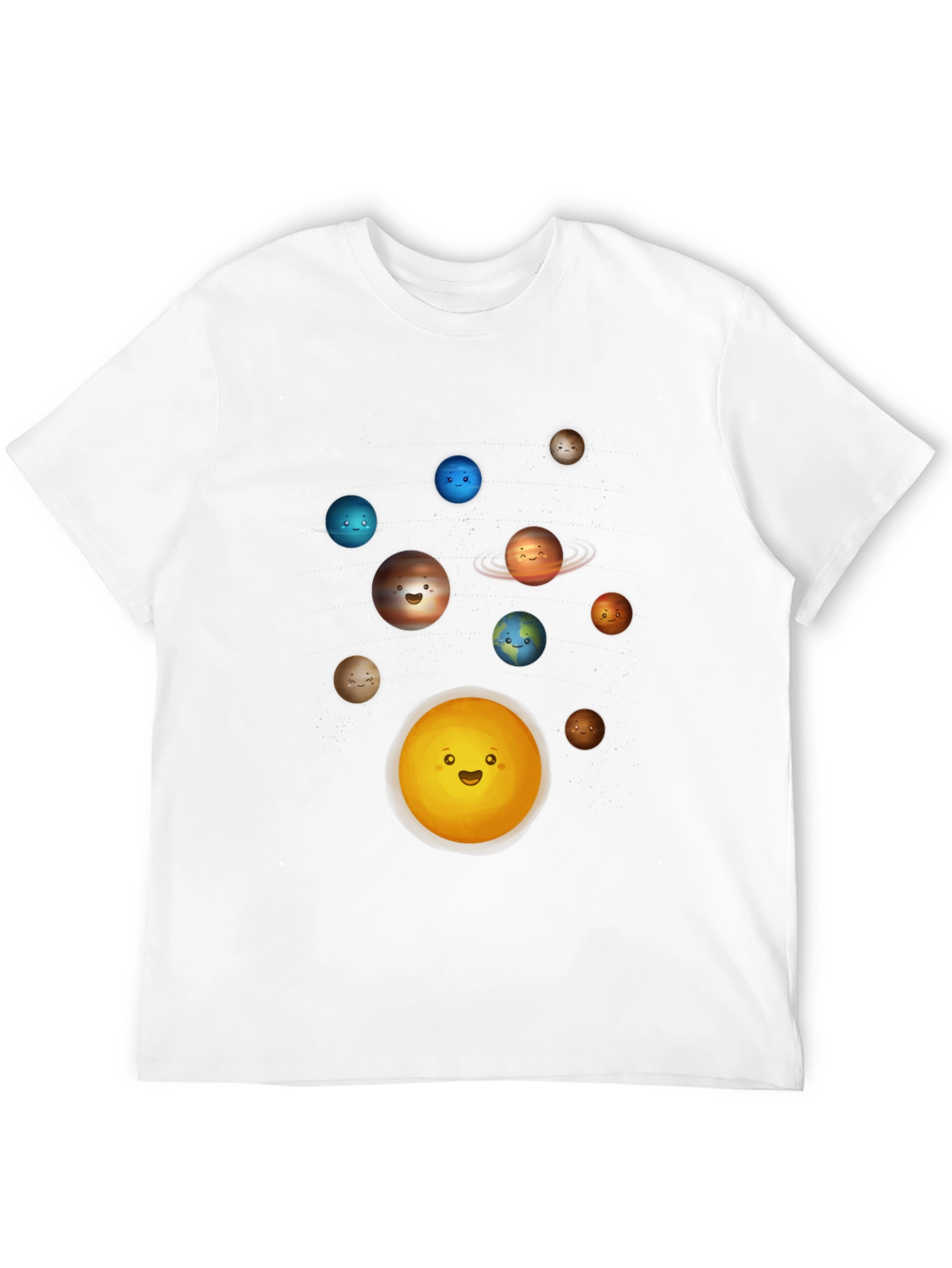 Solar System Planets Graphic T-Shirt - Black