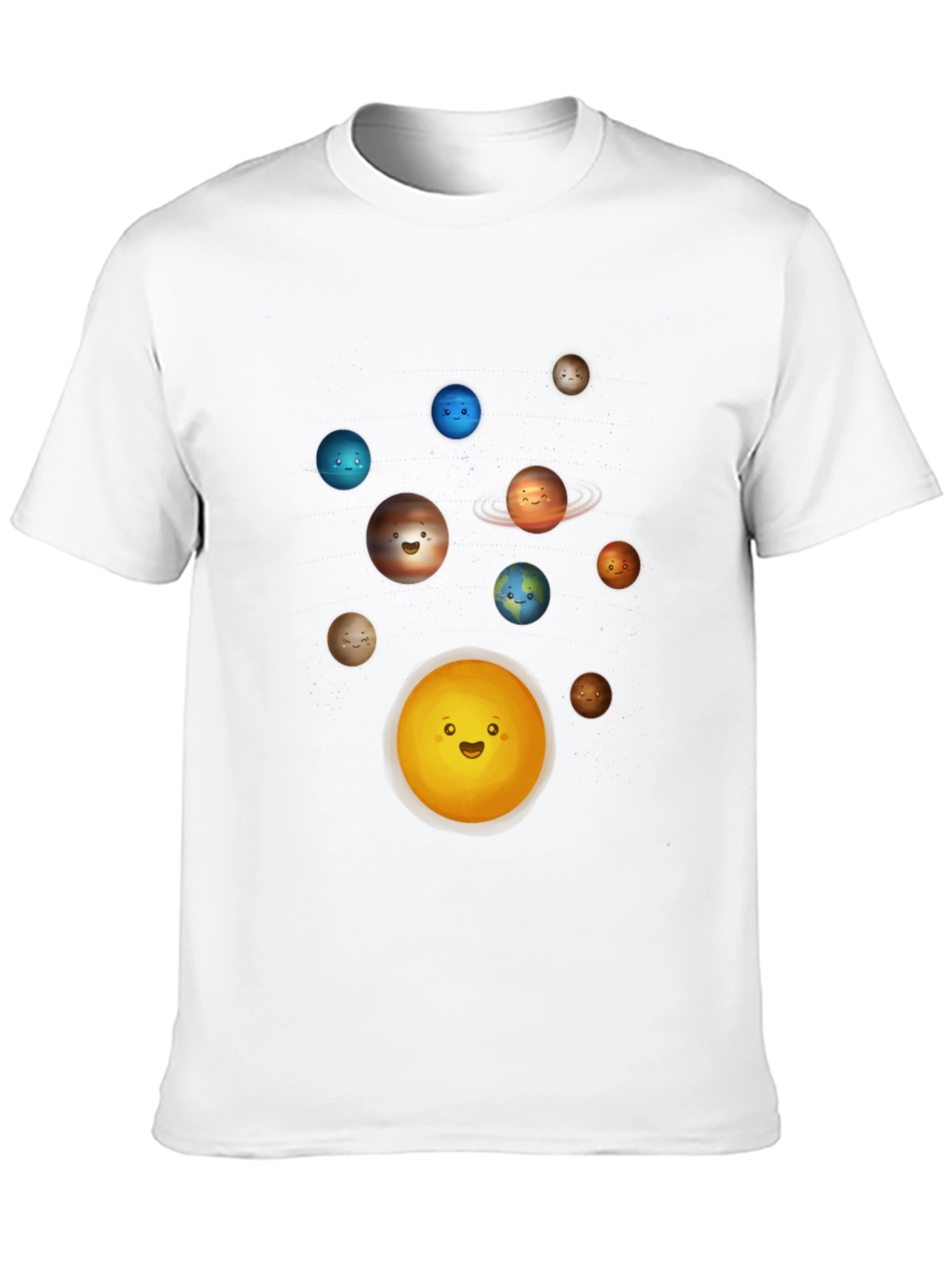 Solar System Planets Graphic T-Shirt - Black