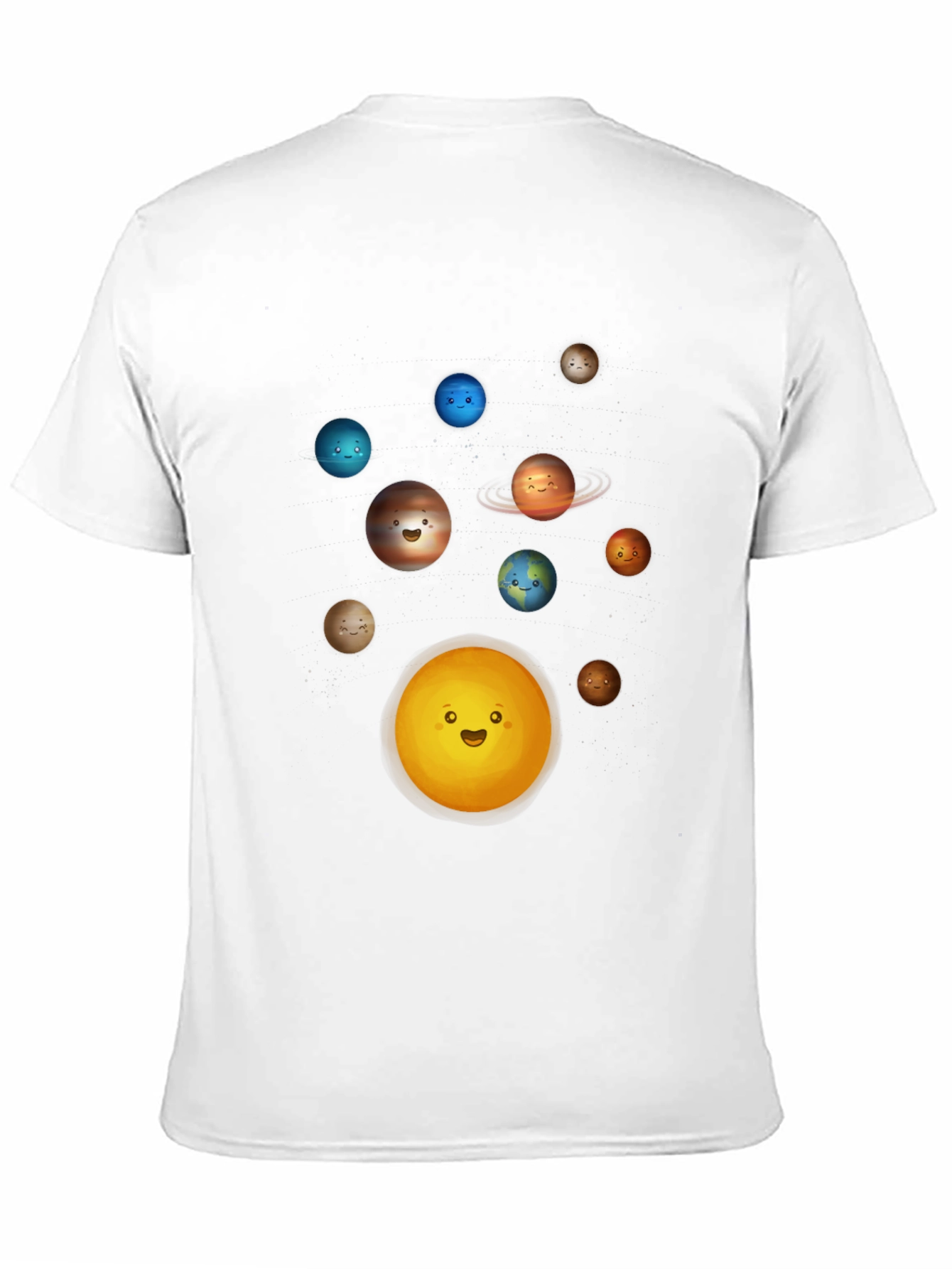 Solar System Planets Graphic T-Shirt - Black
