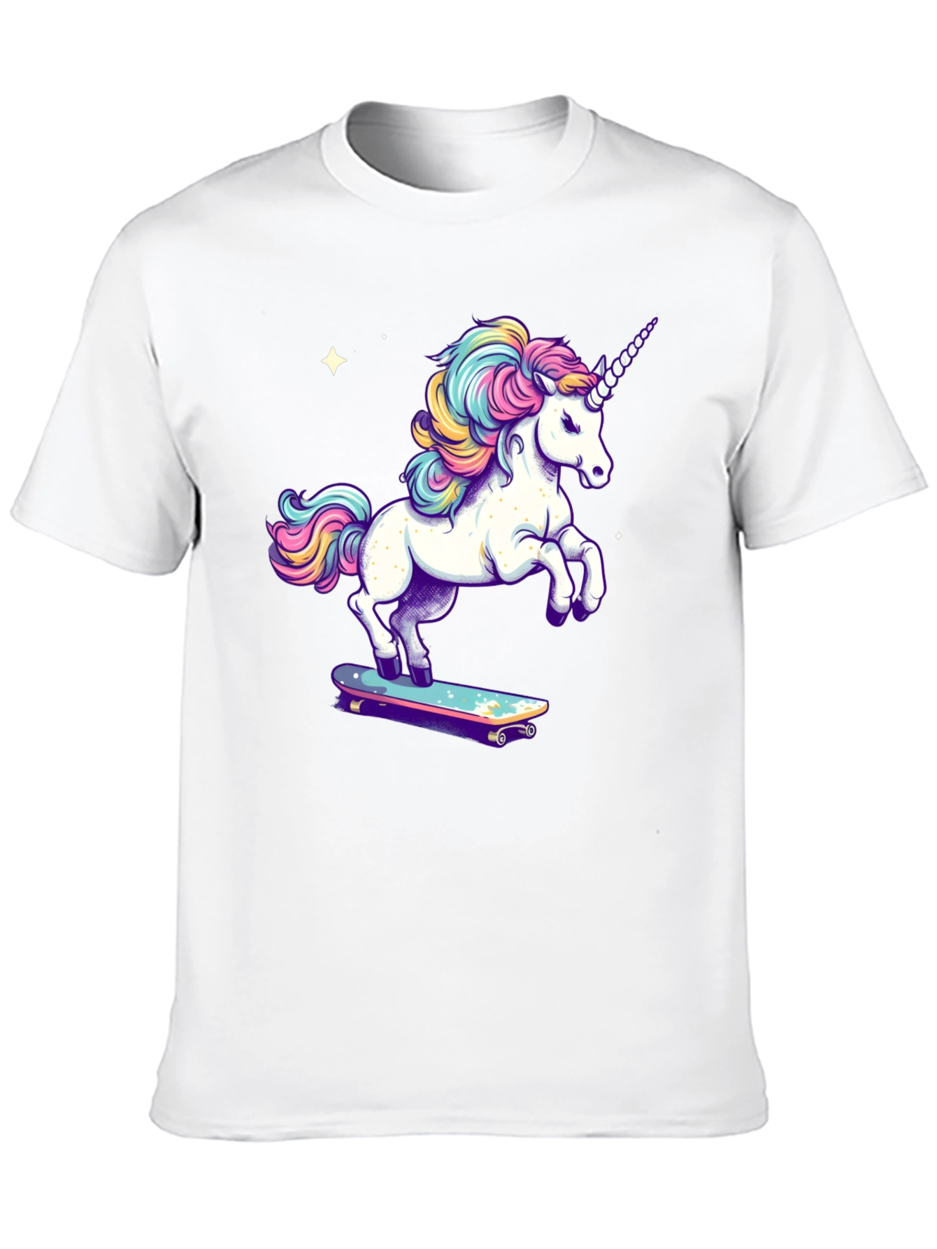 Unicorn Skateboard T-Shirt - Black
