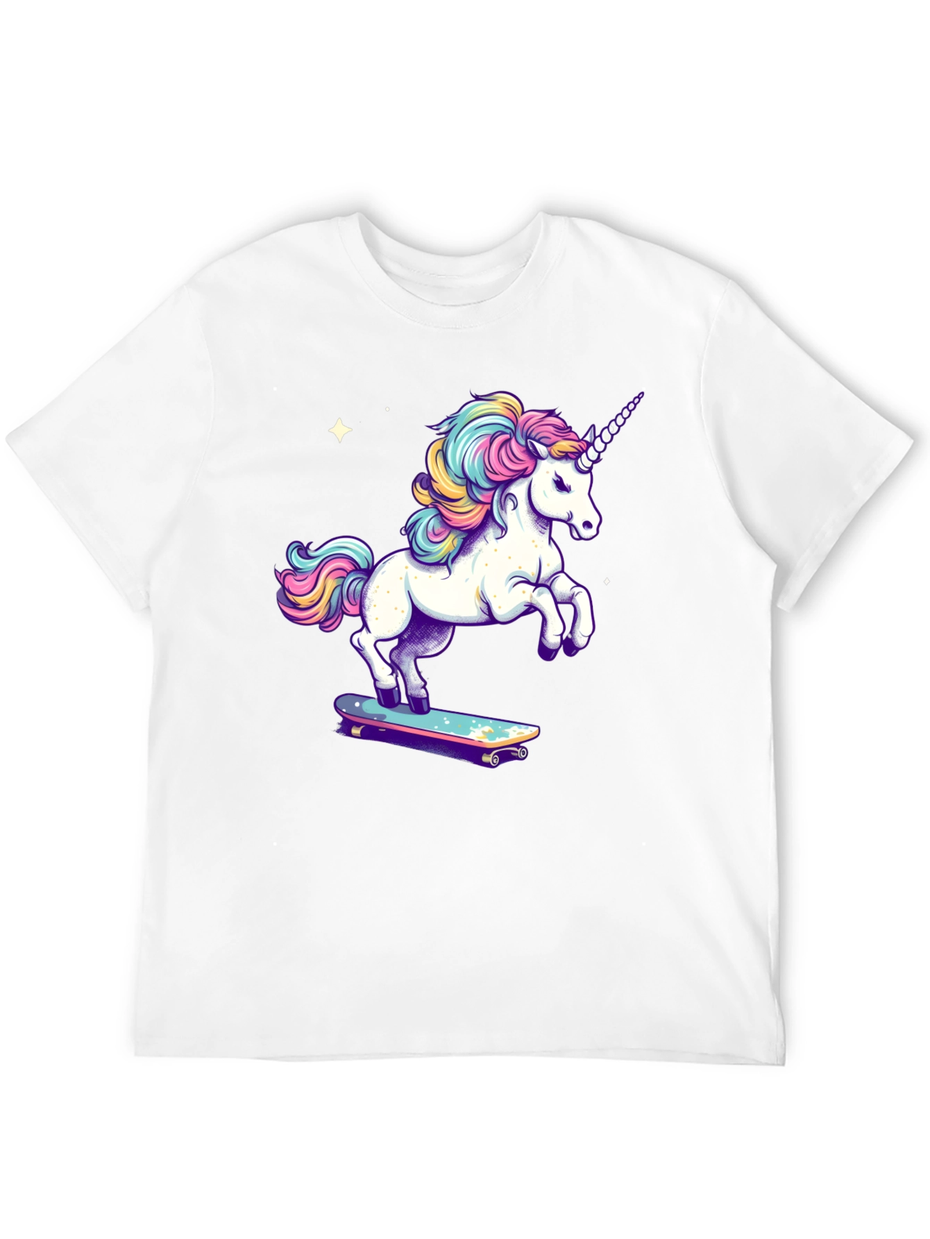 Unicorn Skateboard T-Shirt - Black