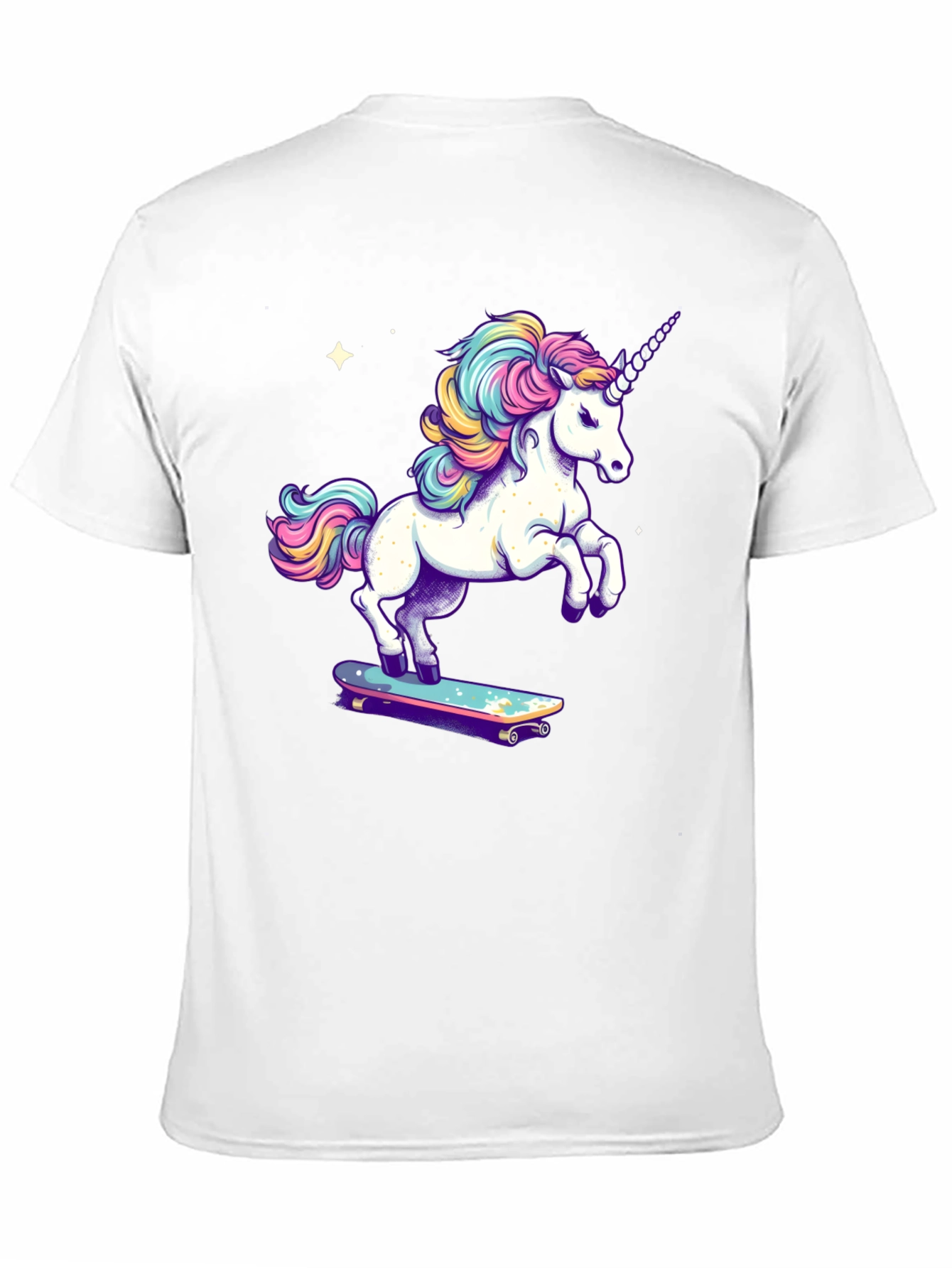 Unicorn Skateboard T-Shirt - Black