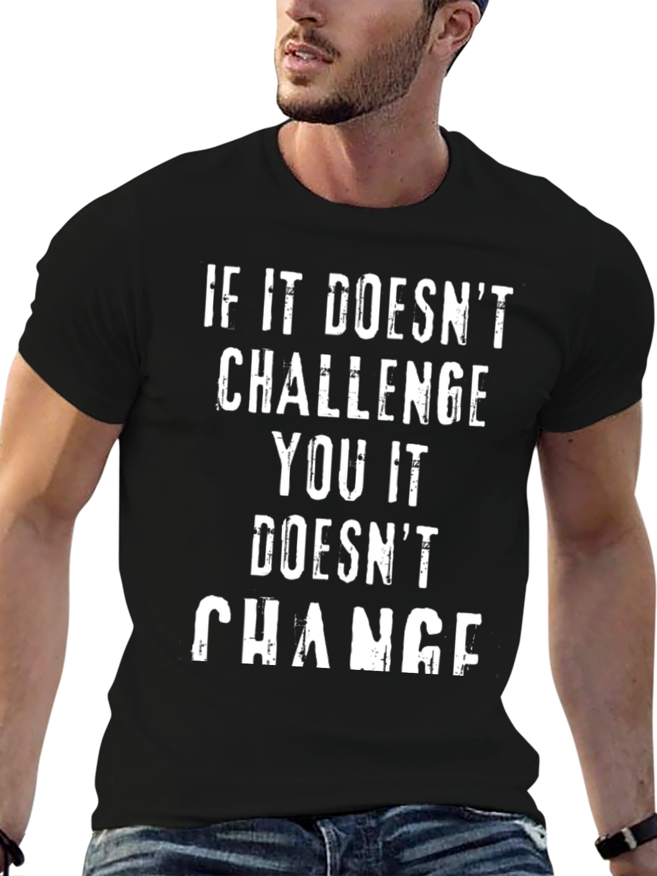 Motivational Challenge Change Black T-Shirt