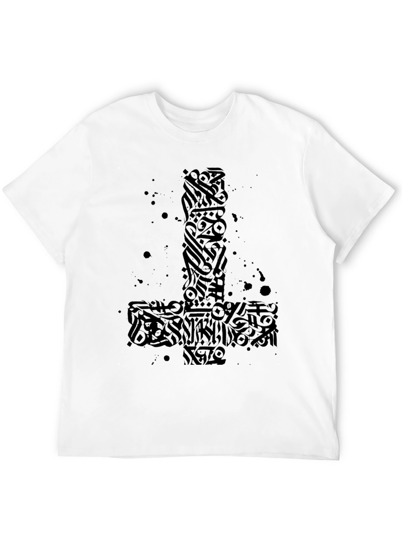Inverted Cross Graphic Tee - Black
