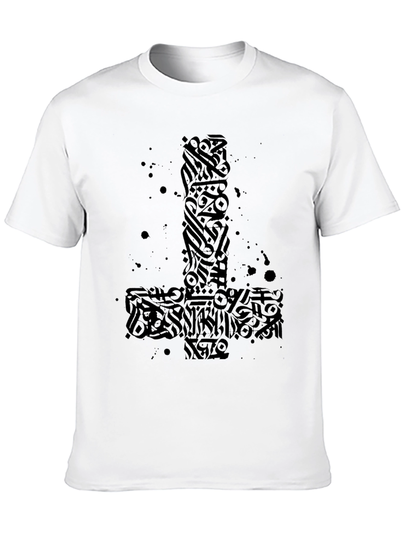 Inverted Cross Graphic Tee - Black