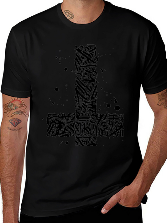 Inverted Cross Graphic Tee - Black