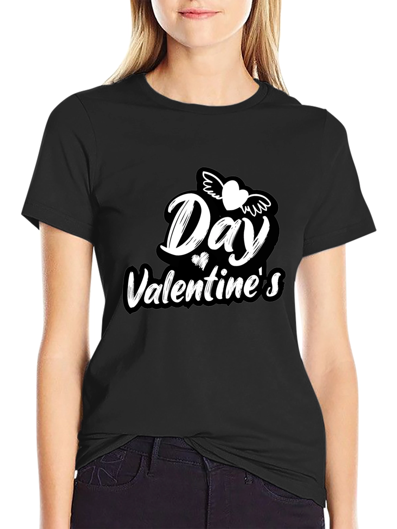 Valentines Day T-Shirt - Heart Wings Graphic Tee