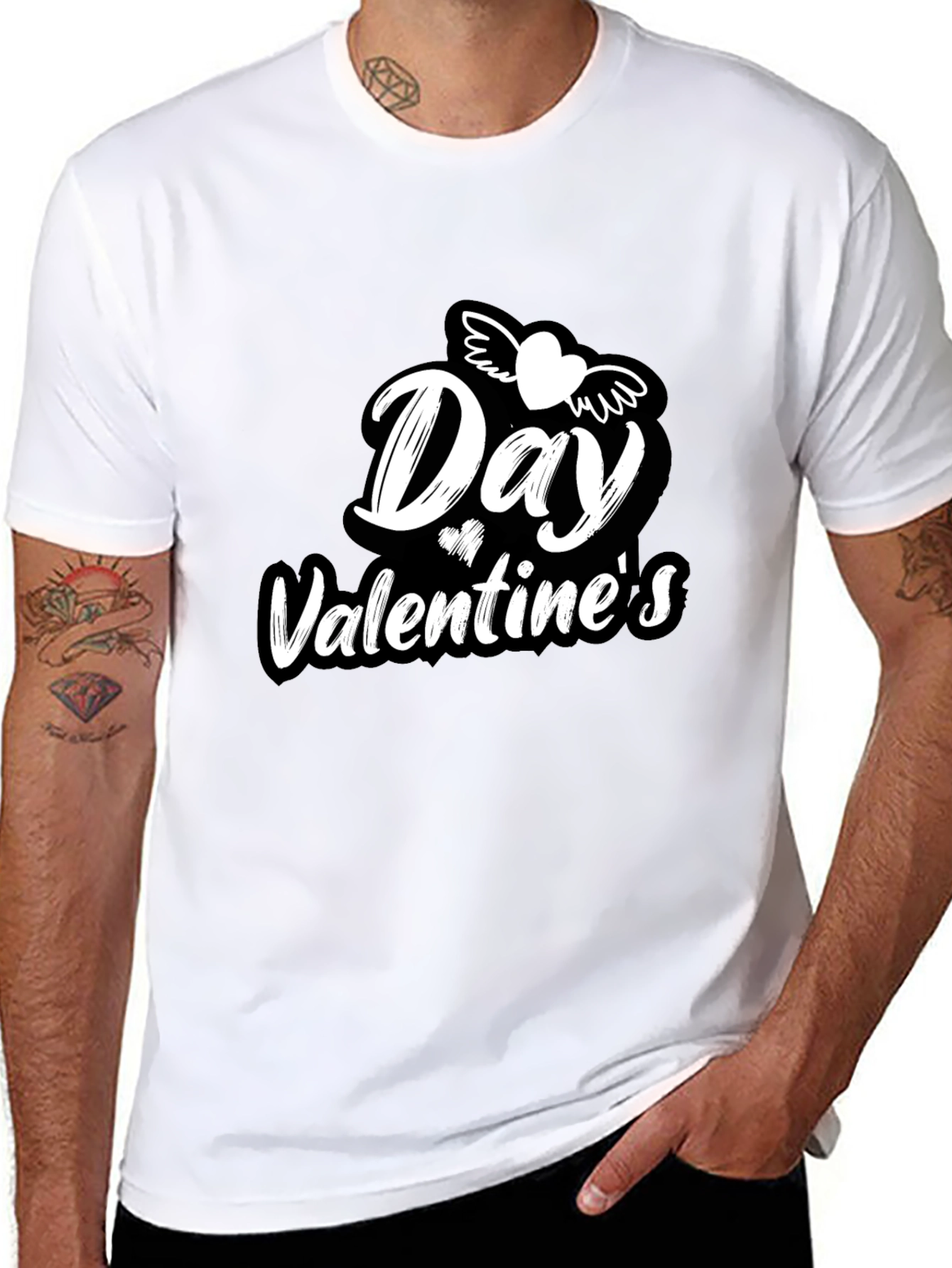 Valentines Day T-Shirt - Heart Wings Graphic Tee