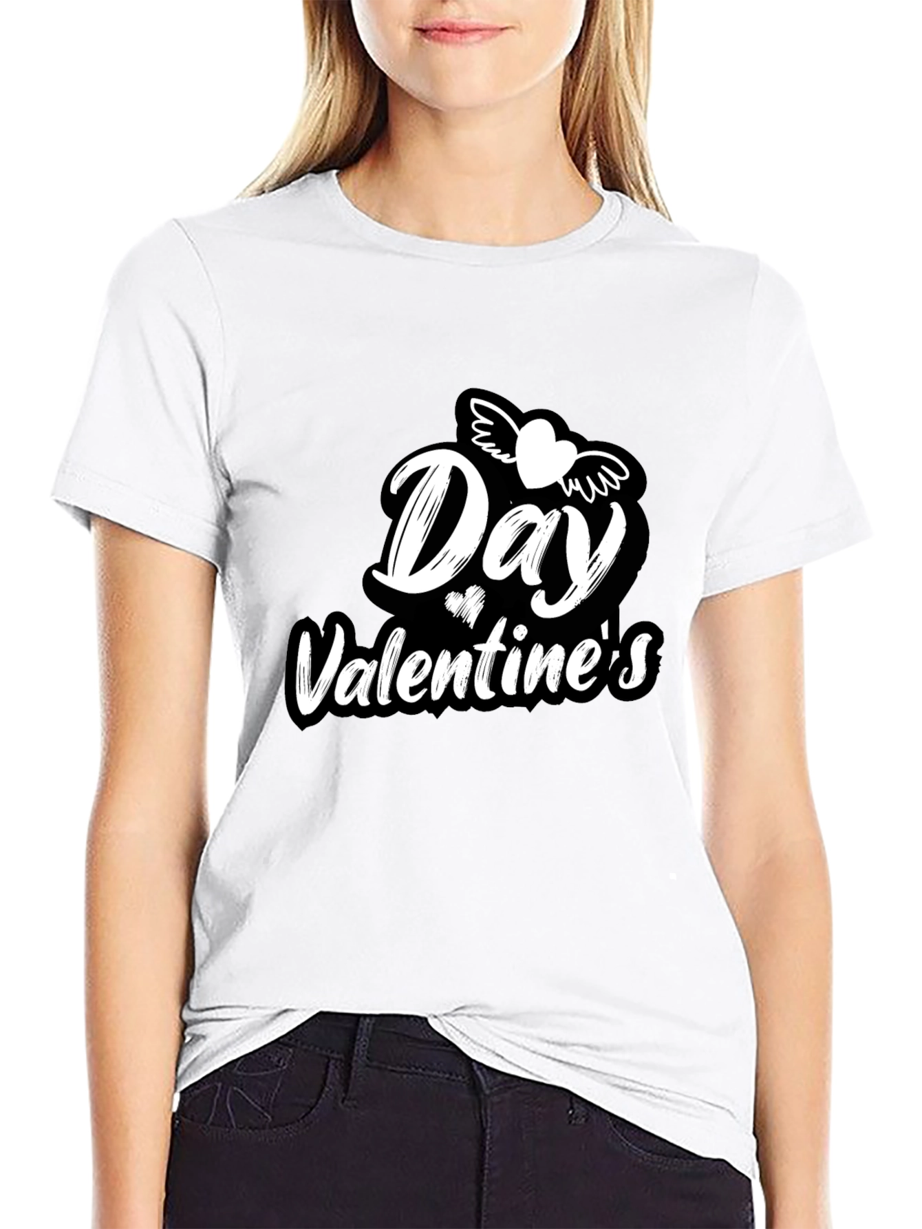 Valentines Day T-Shirt - Heart Wings Graphic Tee