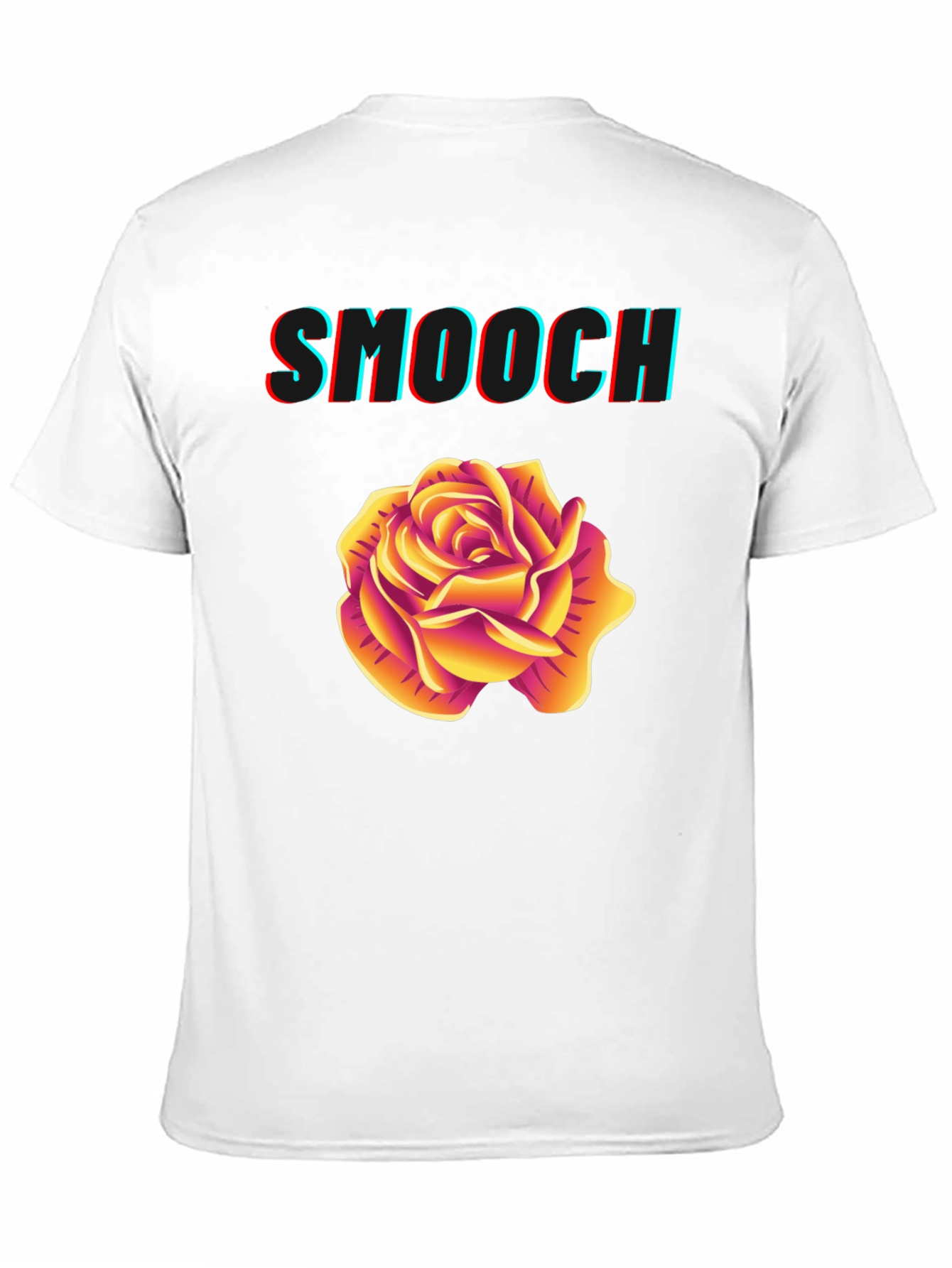 Smooch Rose Graphic Tee - Stylish Mens Black T-Shirt