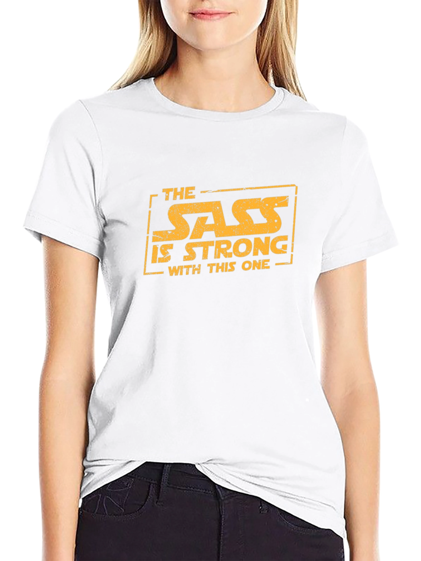 Sass Is Strong Black T-Shirt