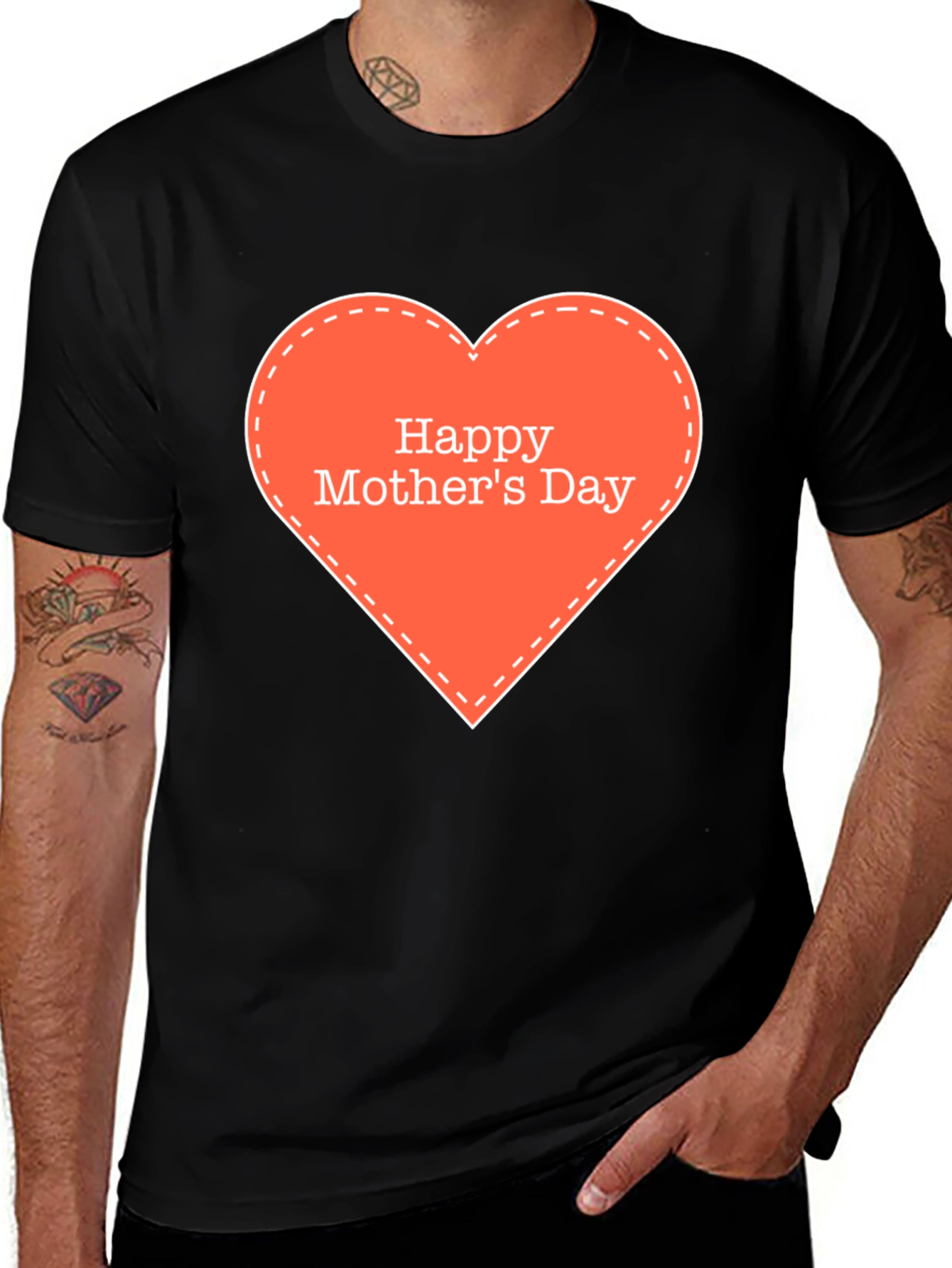 Happy Mothers Day Heart Graphic Tee
