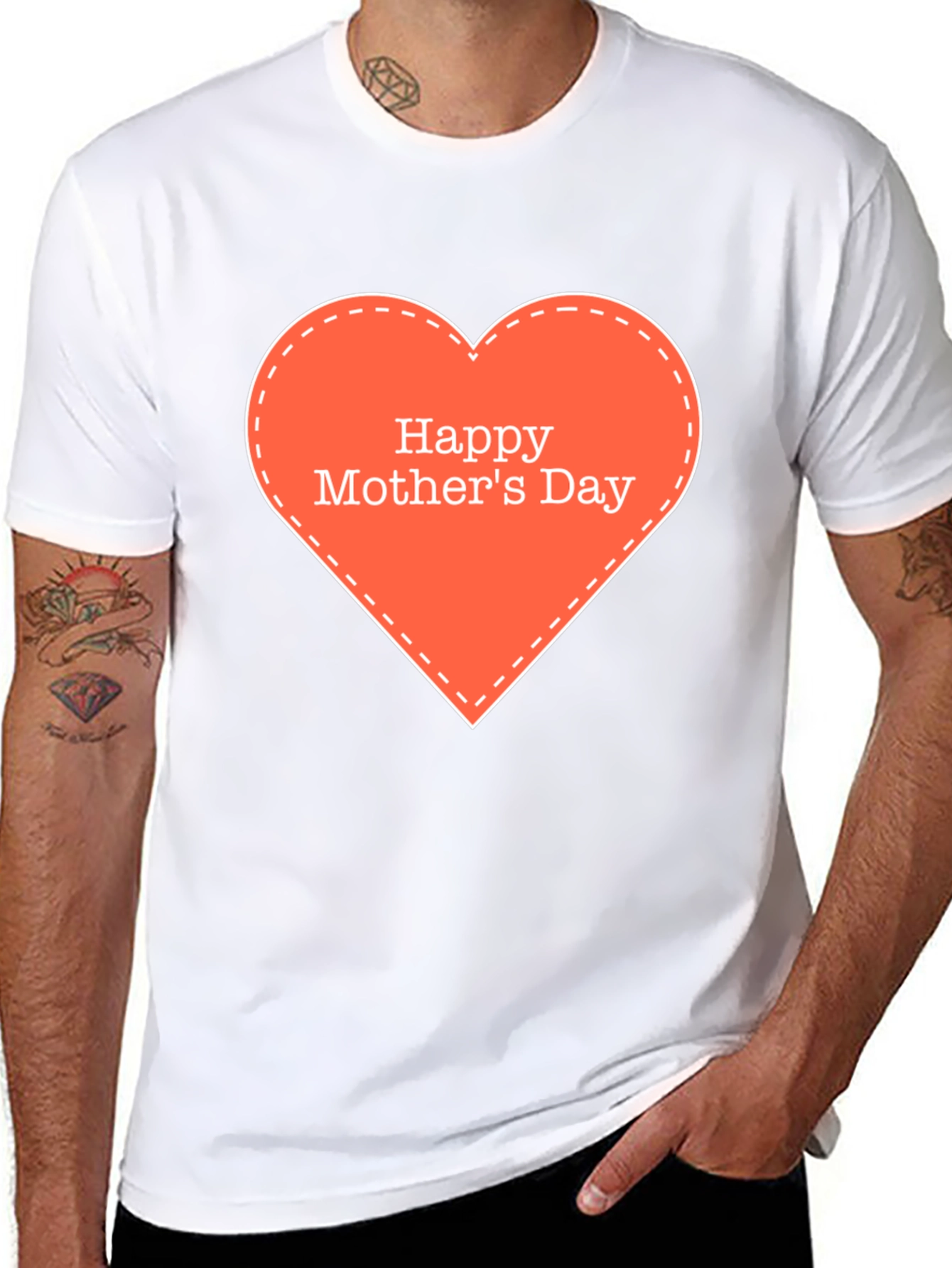 Happy Mothers Day Heart Graphic Tee
