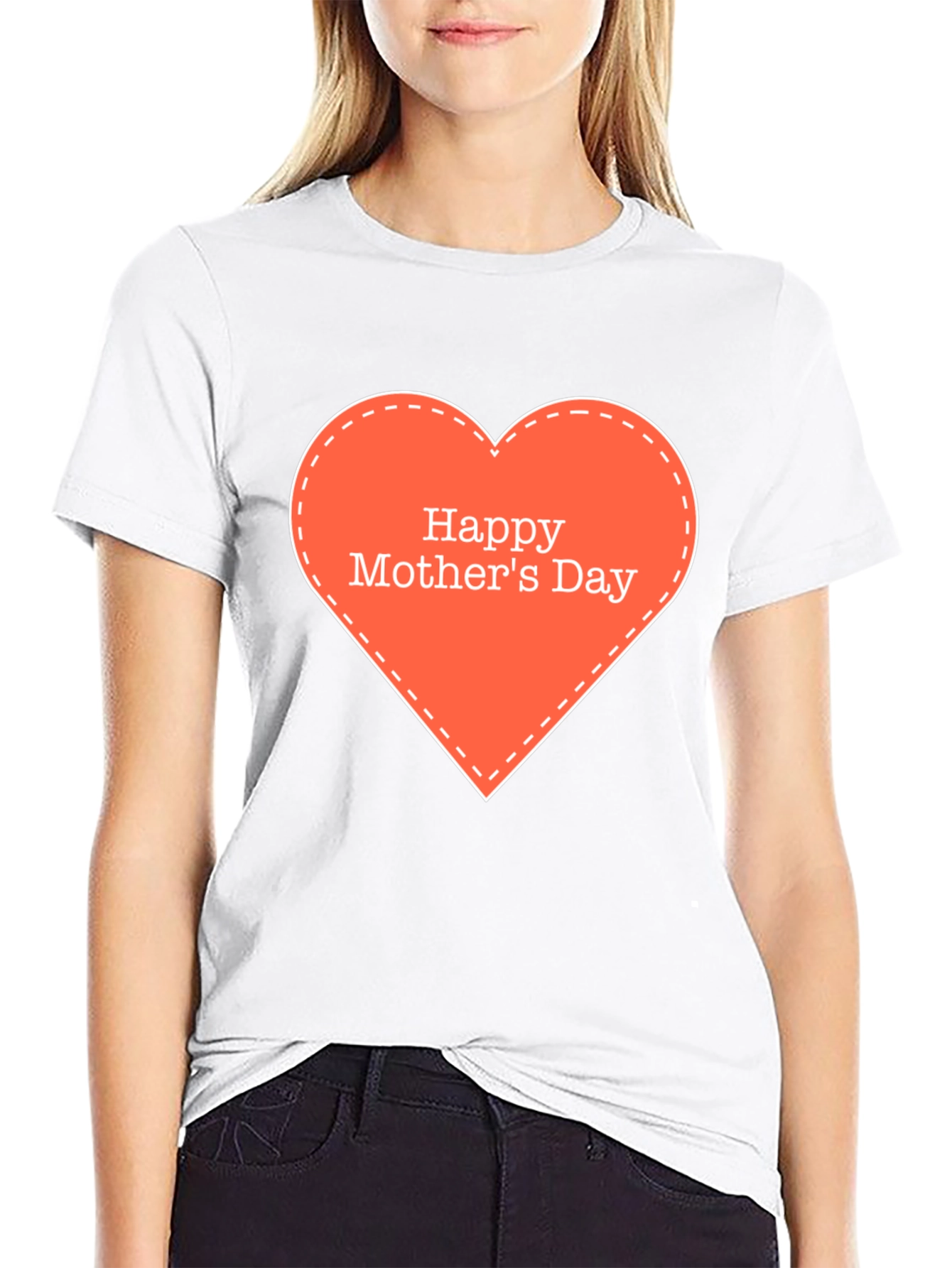 Happy Mothers Day Heart Graphic Tee