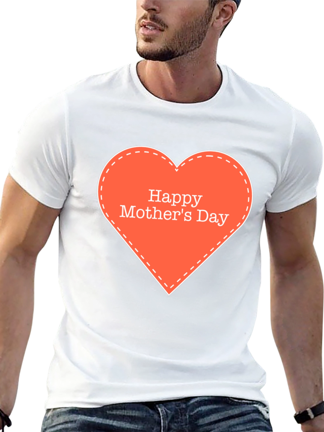 Happy Mothers Day Heart Graphic Tee