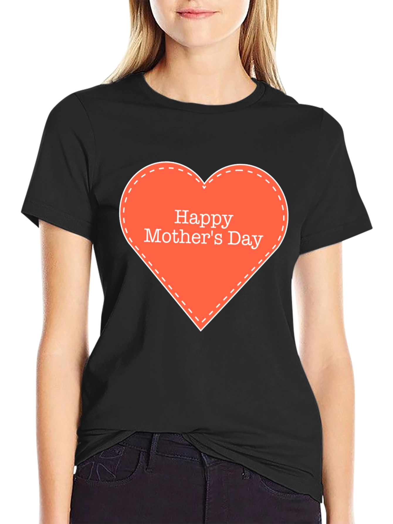 Happy Mothers Day Heart Graphic Tee