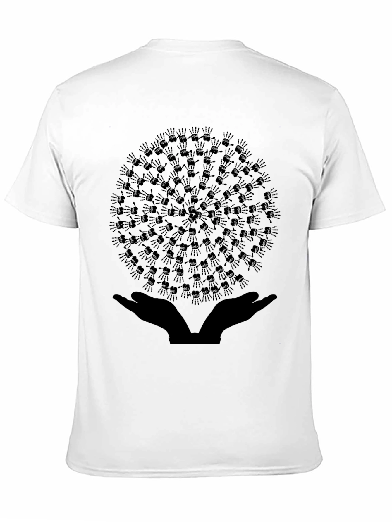 Unity Hands Graphic Tee - Black Crew Neck T-Shirt